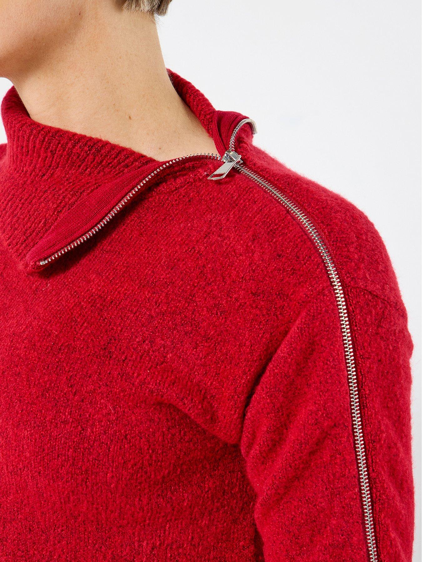 Image 4 of 5 of Joe Browns Roxanne Zip Sleeve Jumper - Red