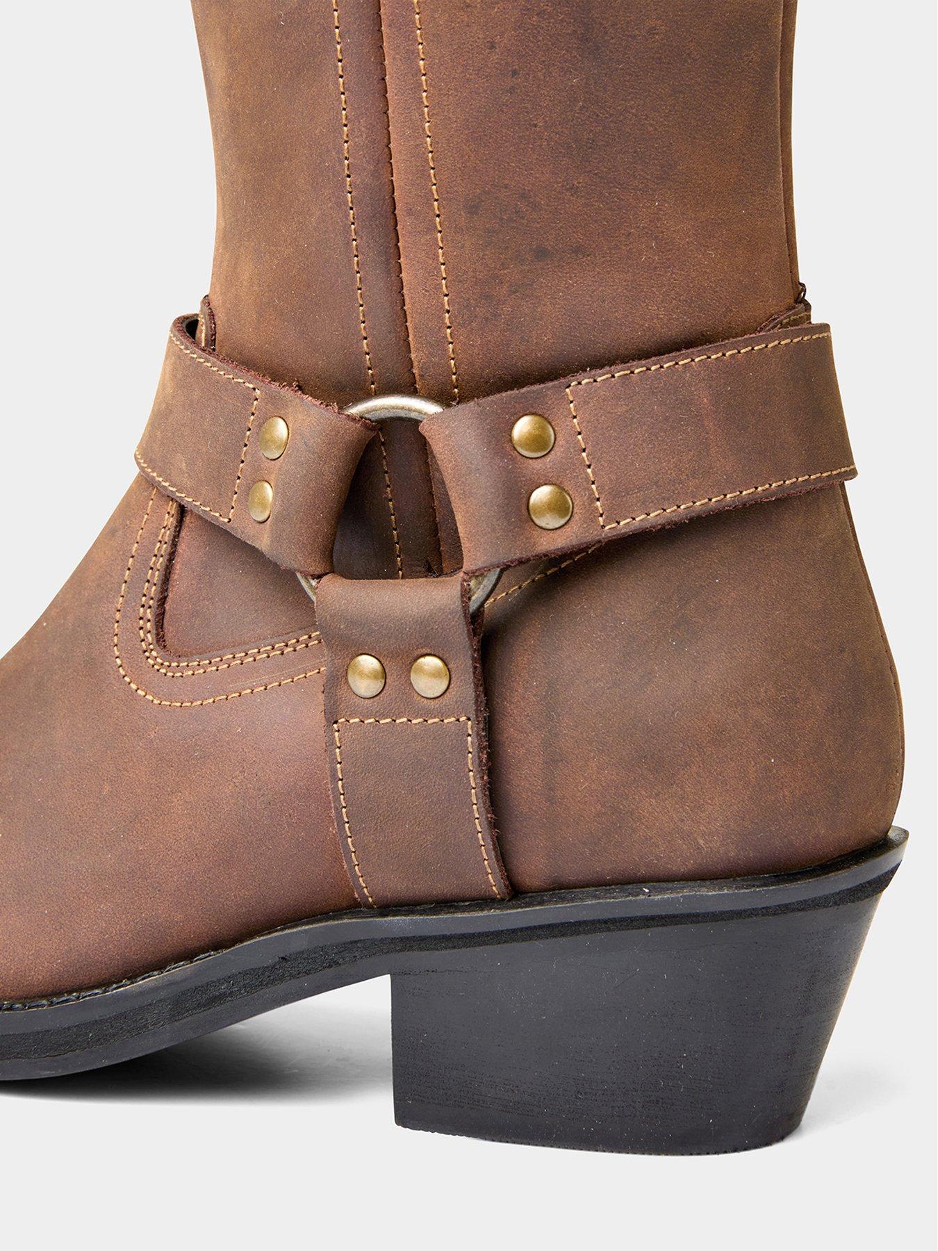 Image 6 of 6 of Joe Browns Ride Free Leather Biker Boots - Brown