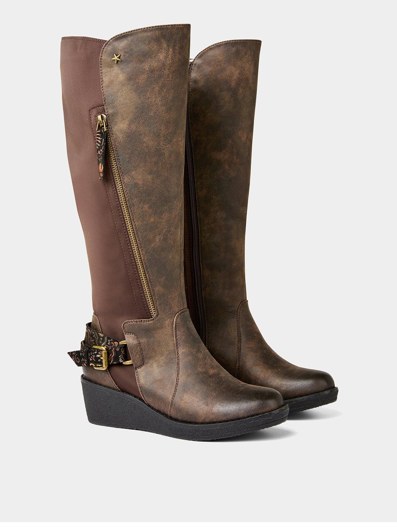 Image 1 of 5 of Joe Browns Fallen Leaves Wedge Boots - Brown