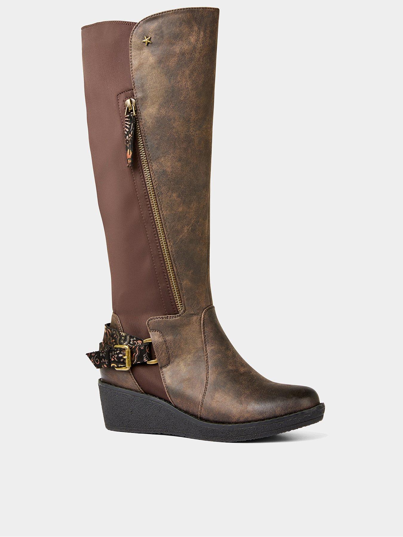 Image 2 of 5 of Joe Browns Fallen Leaves Wedge Boots - Brown