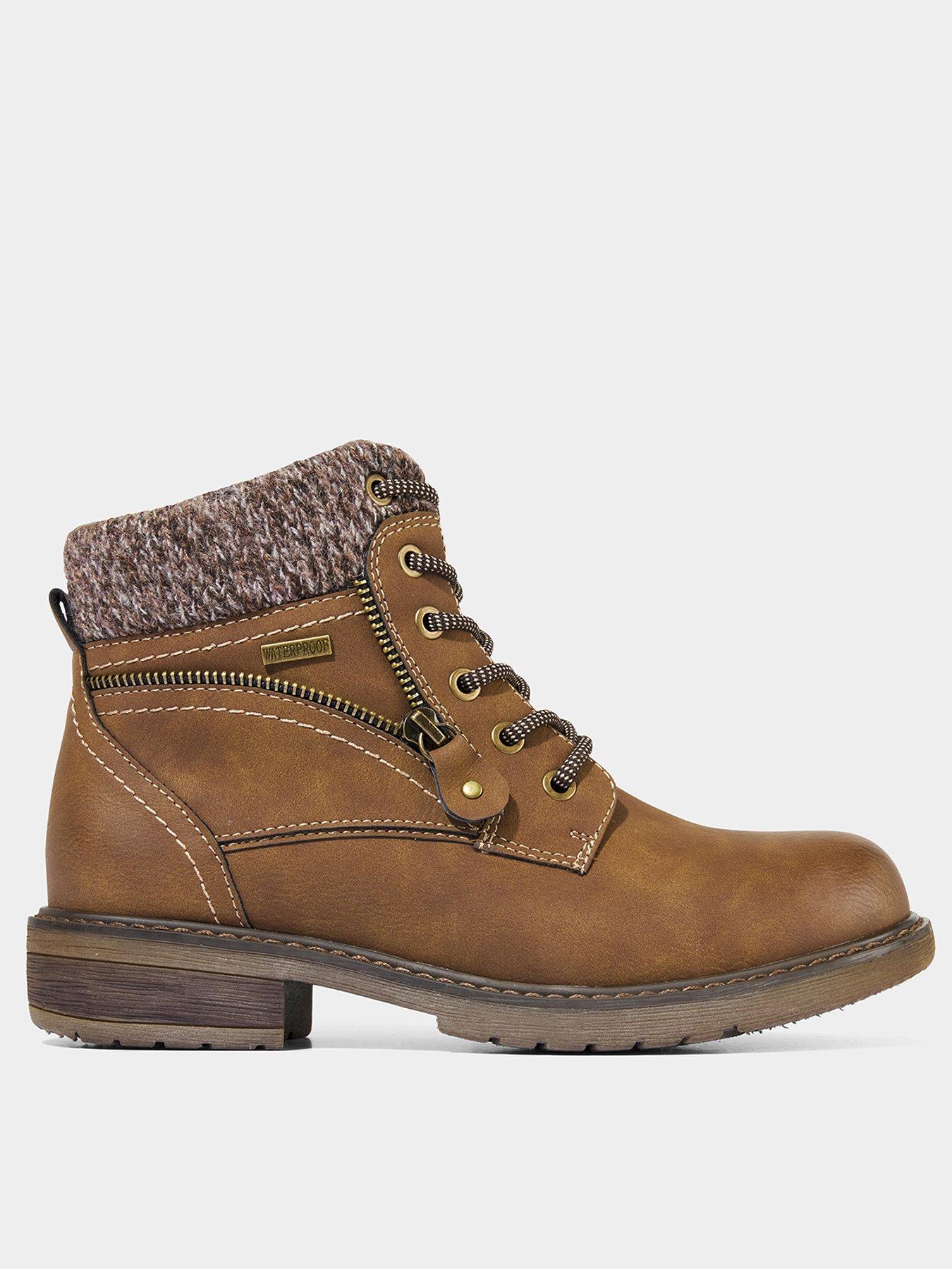 Joe Browns Autumn Walk Cosy Ankle Boots - Tan