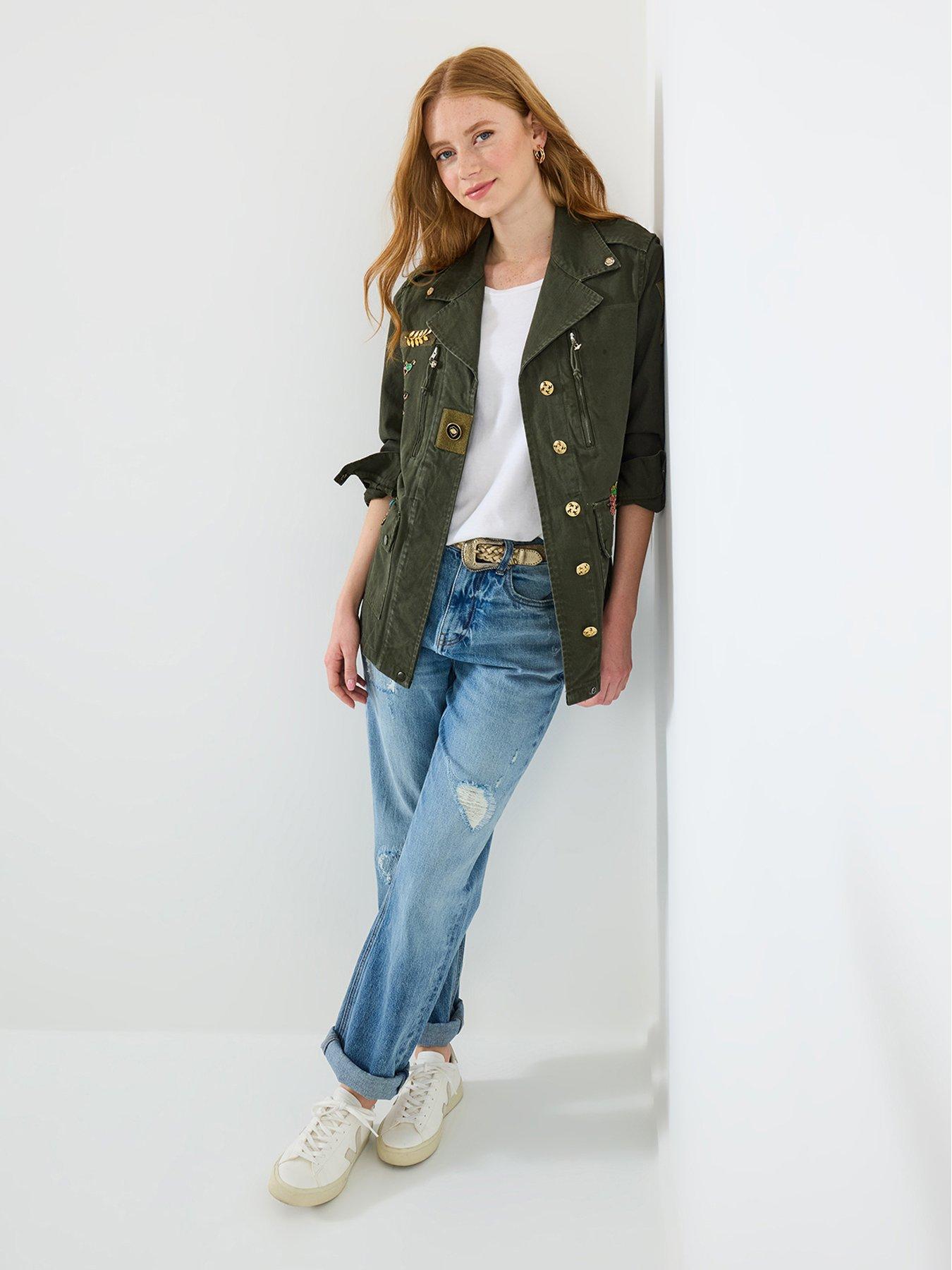 Image 2 of 6 of Joe Browns Astrid Embellished Utility Jacket - Khaki