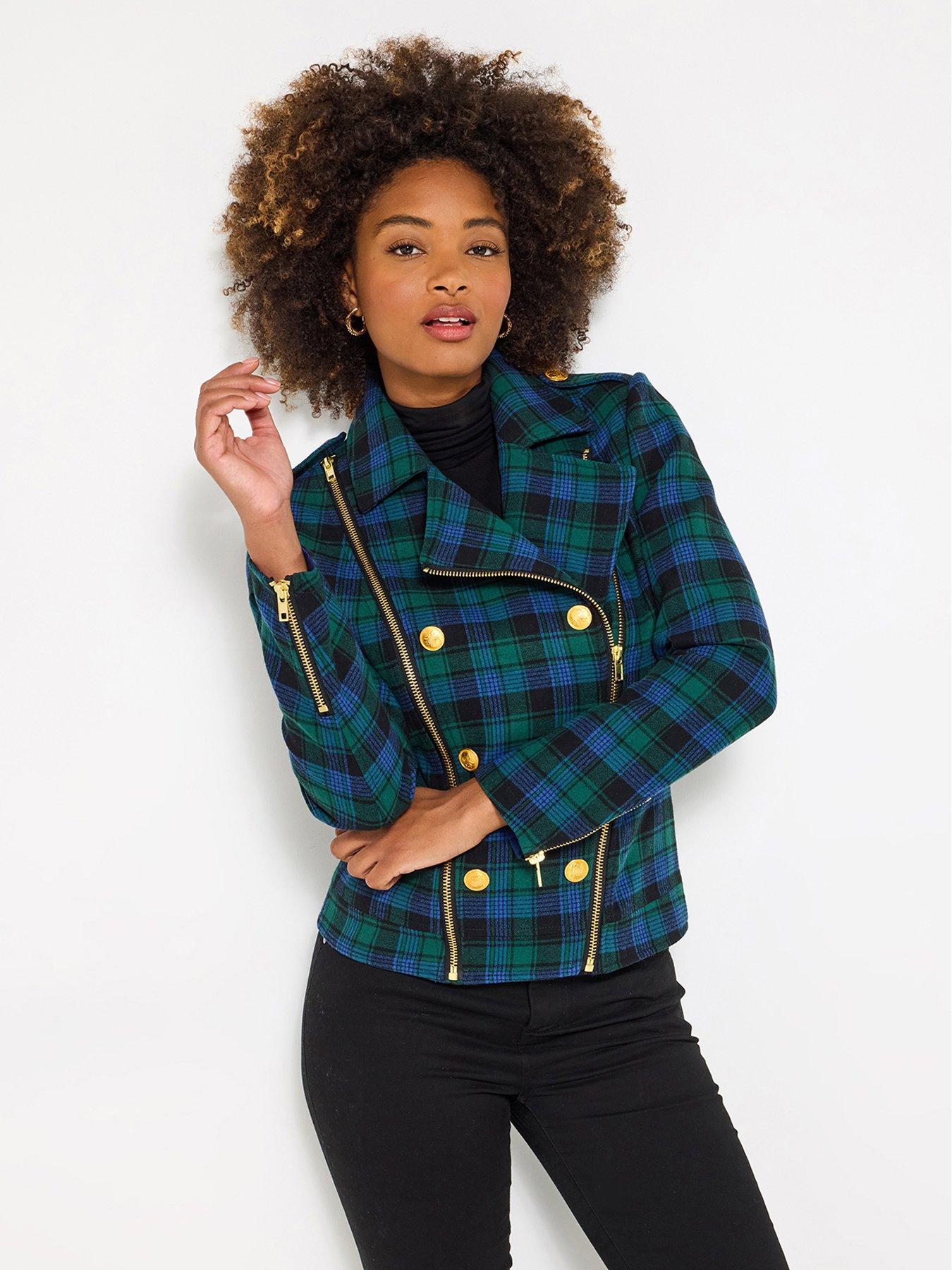 joe-browns-chloe-check-biker-jacket-green