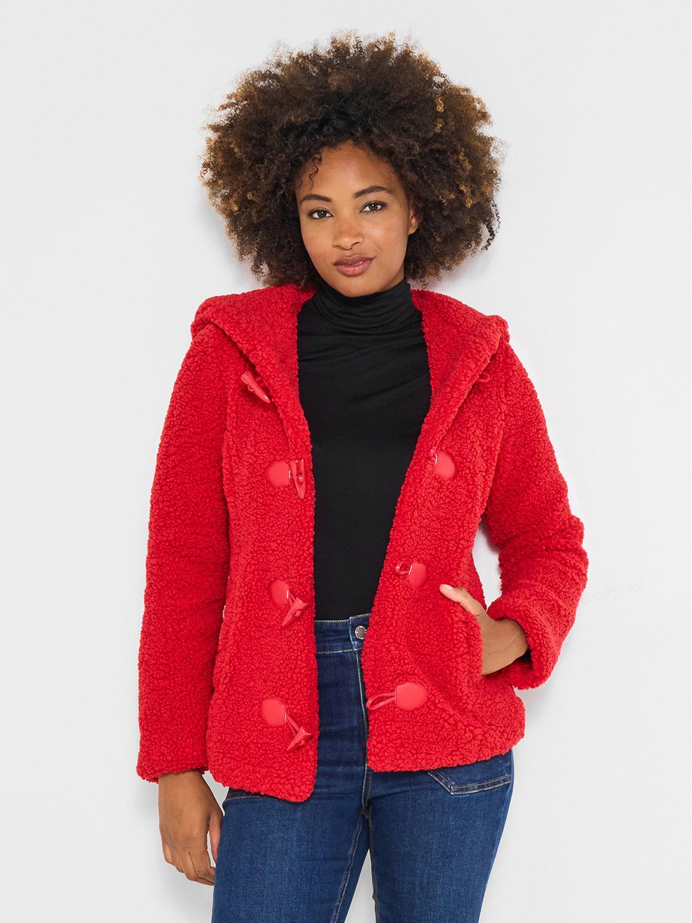 Joe Browns Cosy Days Hooded Jacket - Red