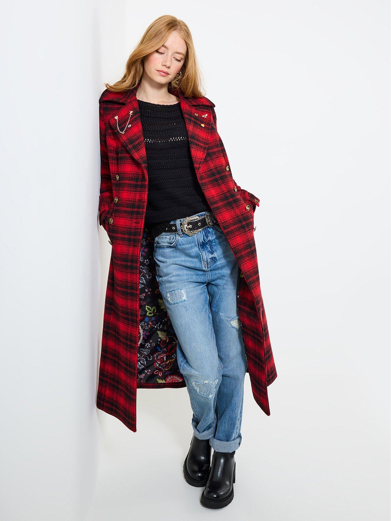 joe-browns-suzi-check-maxi-coat-red
