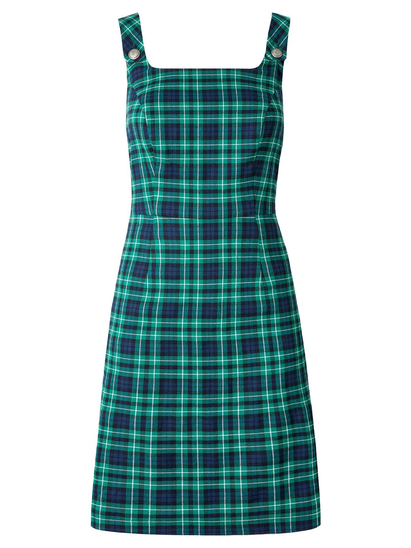 Image 5 of 5 of Joe Browns Trixie Check Pinafore Dress - Green