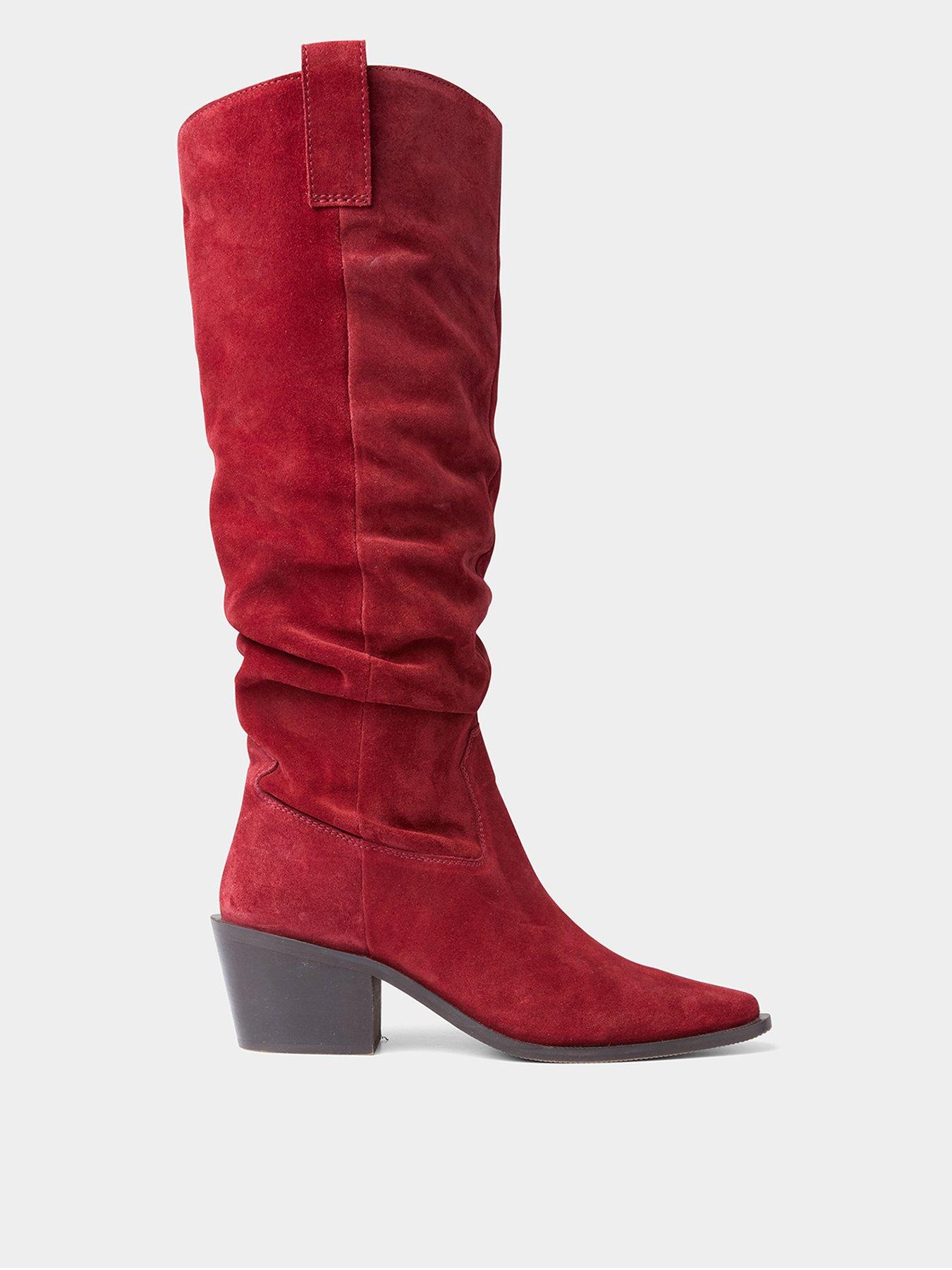 Joe Browns West Coast Suede Boots - Dark Red