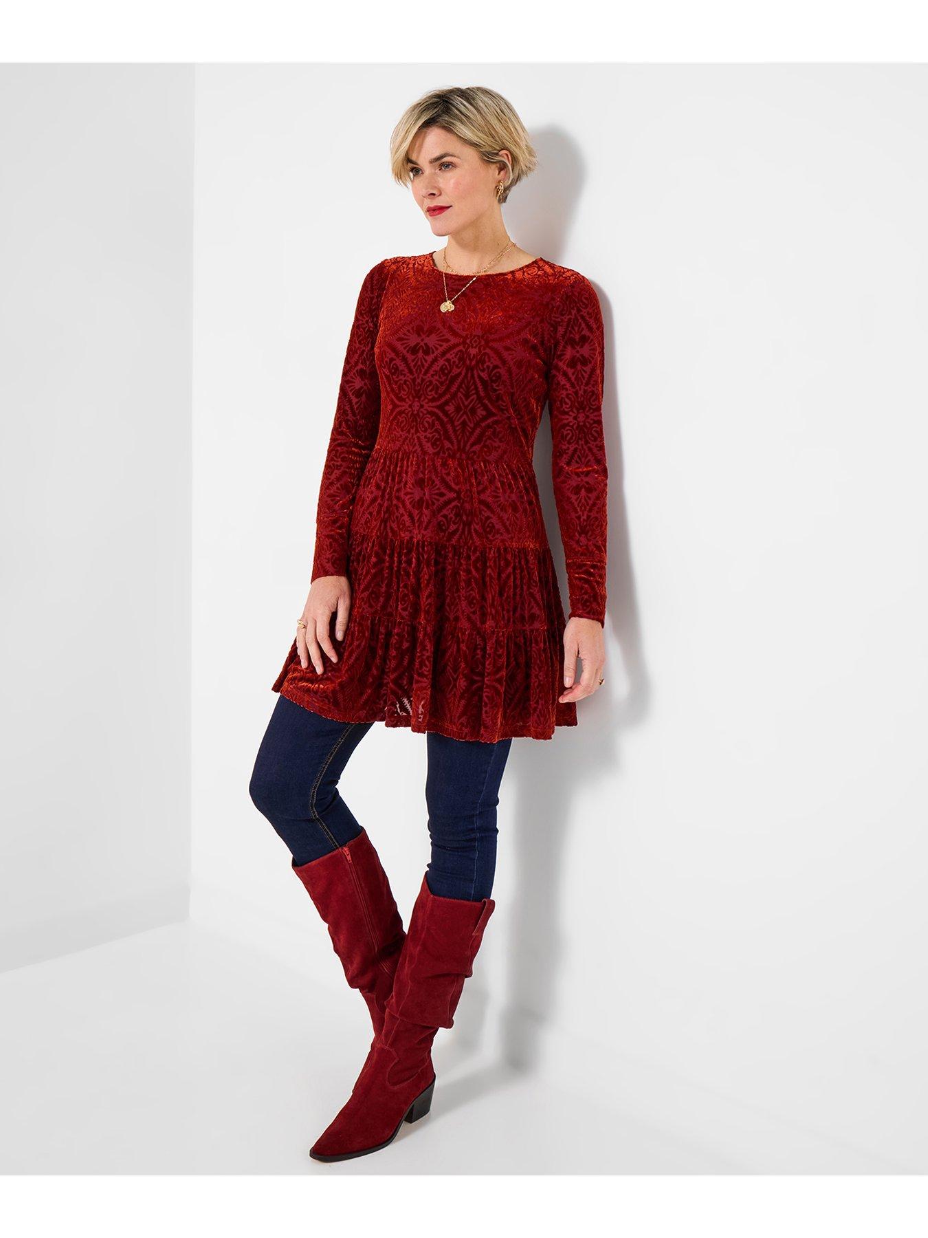 joe-browns-daring-devore-tunic-dress-orangefront