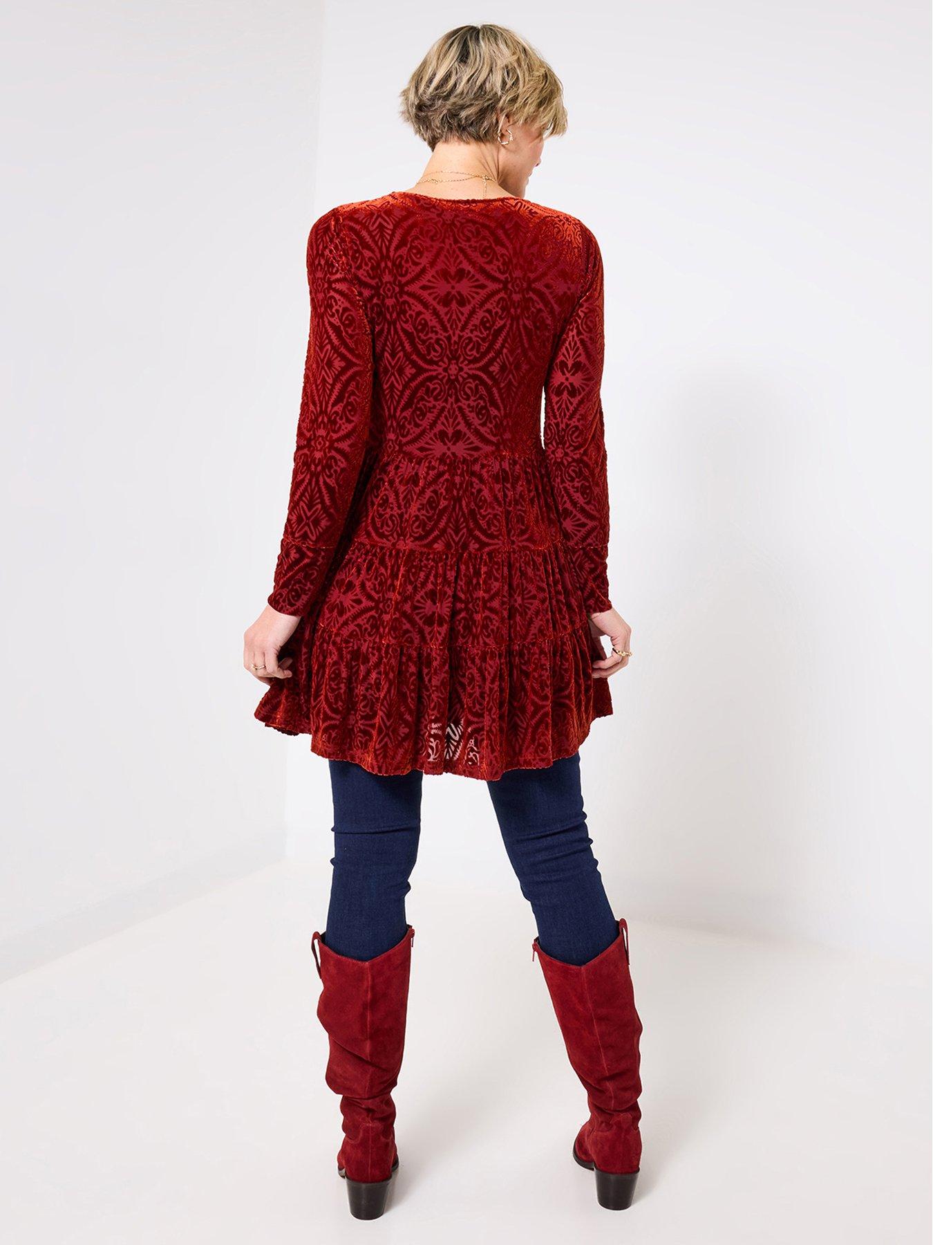 joe-browns-daring-devore-tunic-dress-orangeback