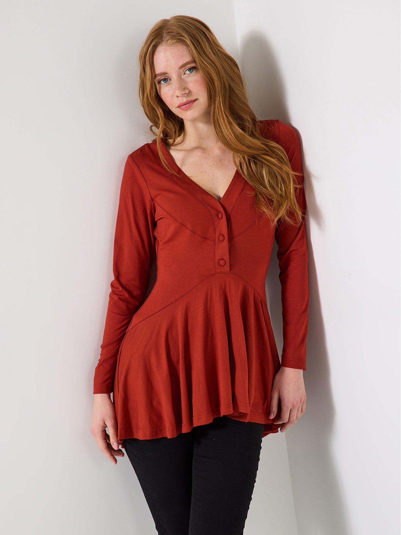 Joe Browns All New Button Jersey Tunic - Burnt Orange