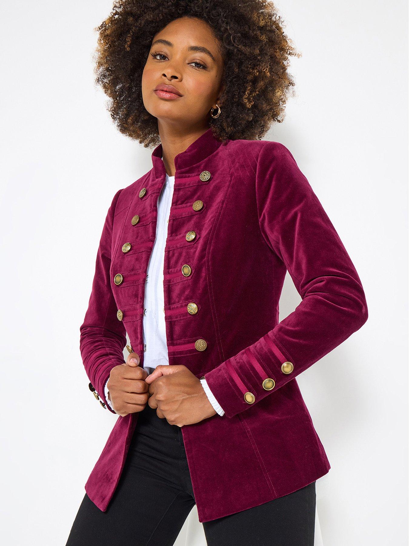 joe-browns-helena-moleskin-military-jacket-magenta