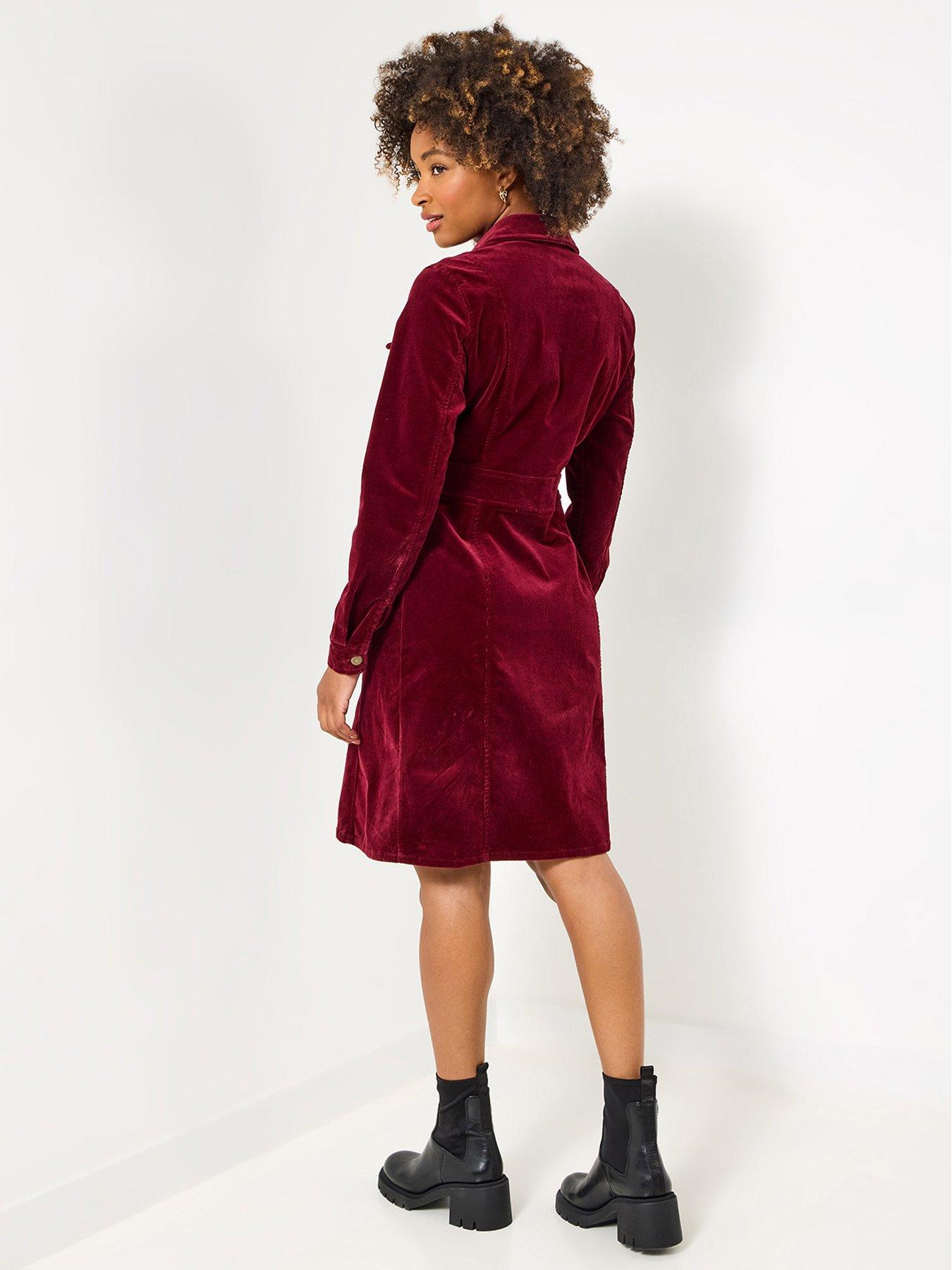 joe-browns-josie-cord-button-through-dress-berrystillFront