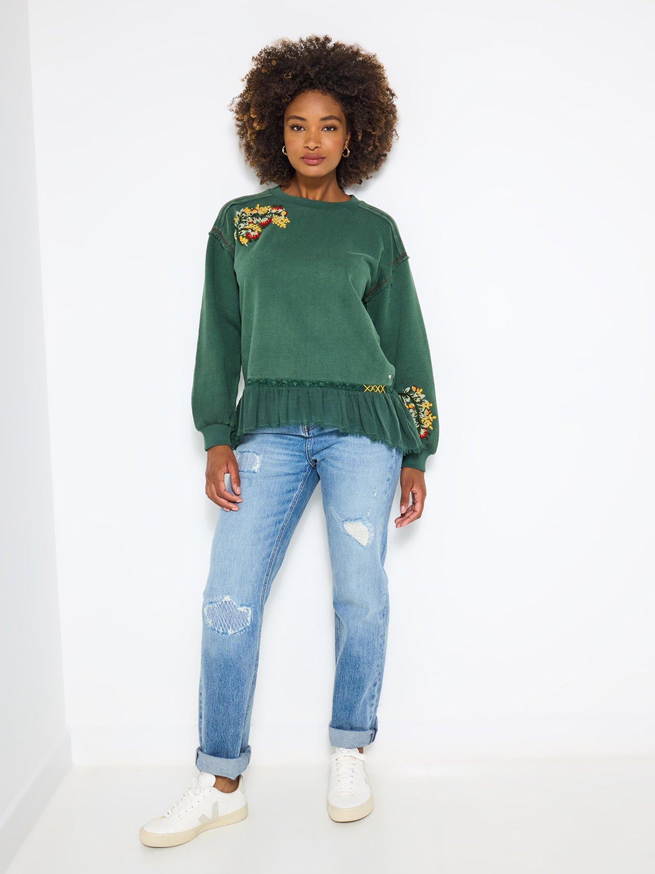 joe-browns-tilly-embroidered-woven-hem-sweatshirt-greenback
