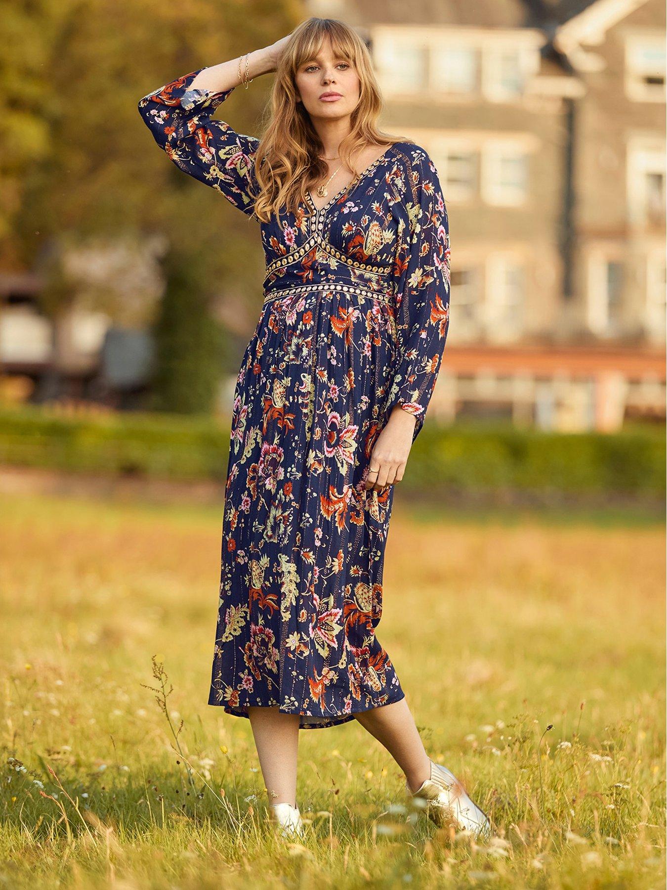 Joe Browns Isobella Mirror Trim Dress - Navy