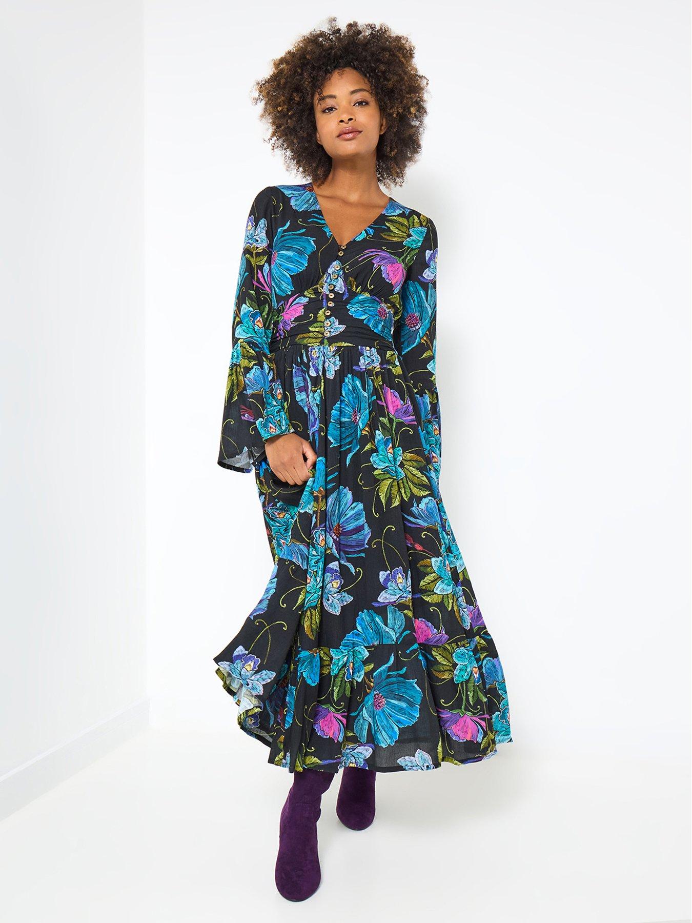 joe-browns-iris-florals-boho-maxi-dress-black