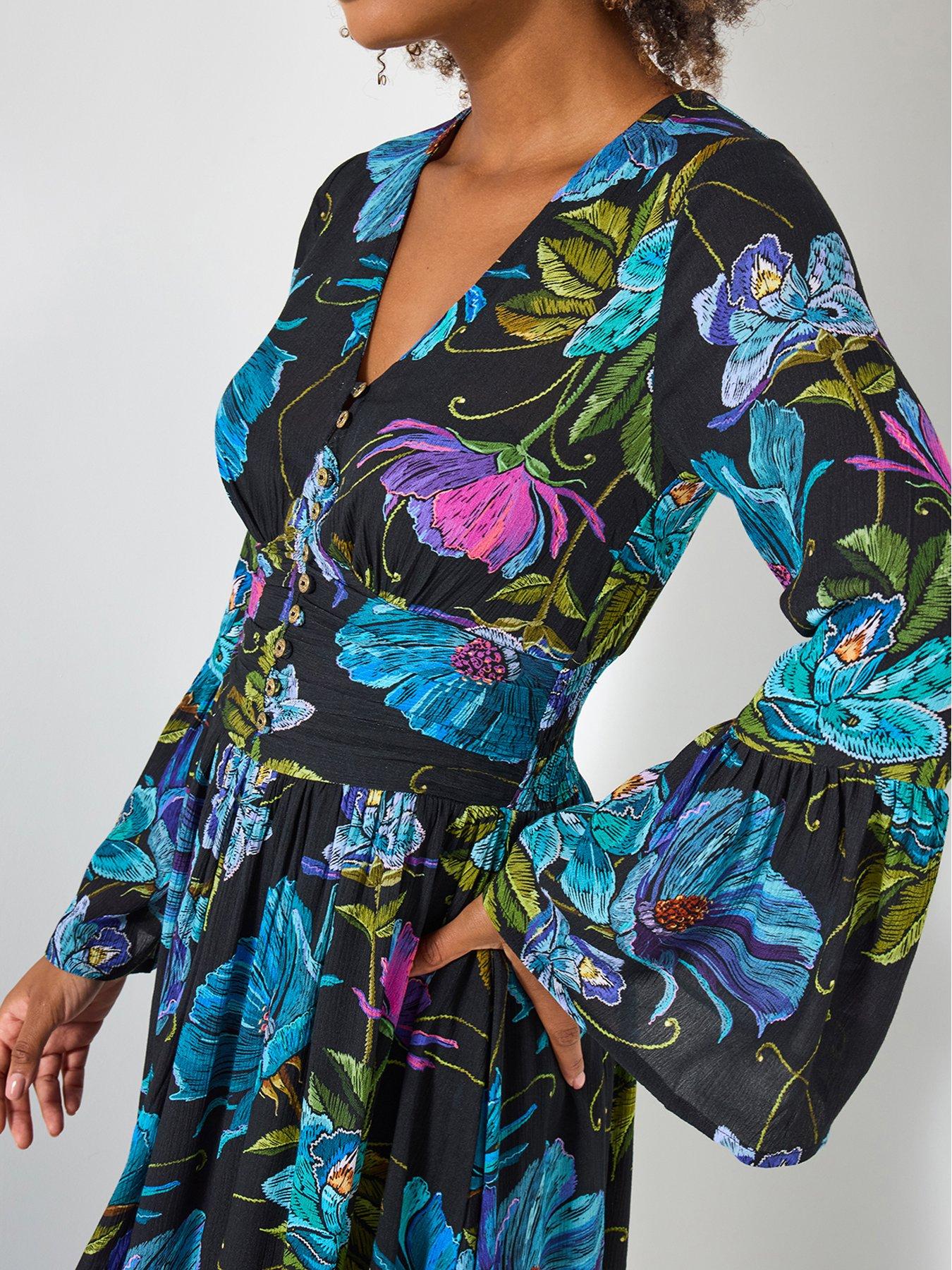 joe-browns-iris-florals-boho-maxi-dress-blackoutfit
