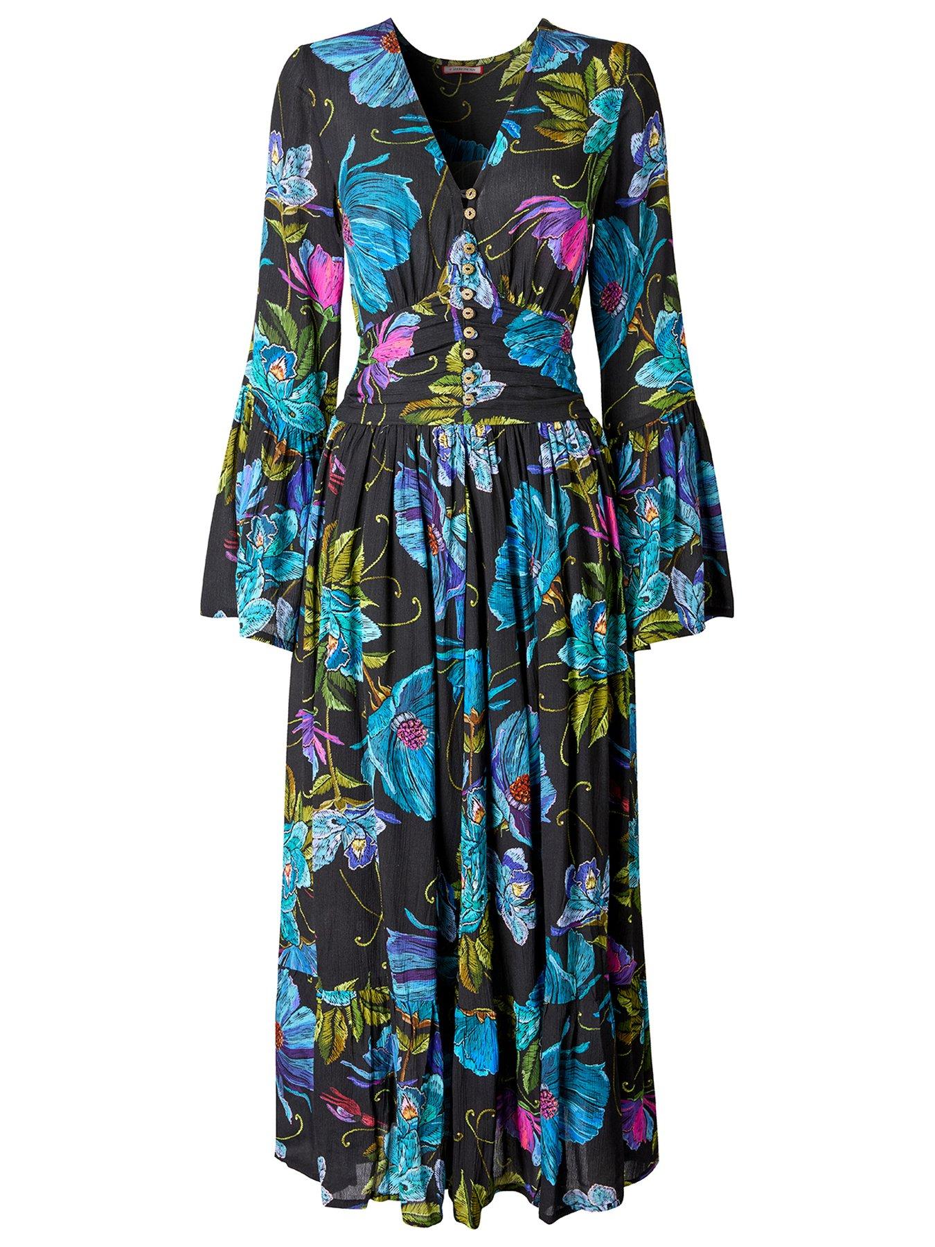 Joe Browns Iris Florals Boho Maxi Dress - Black | Very Ireland