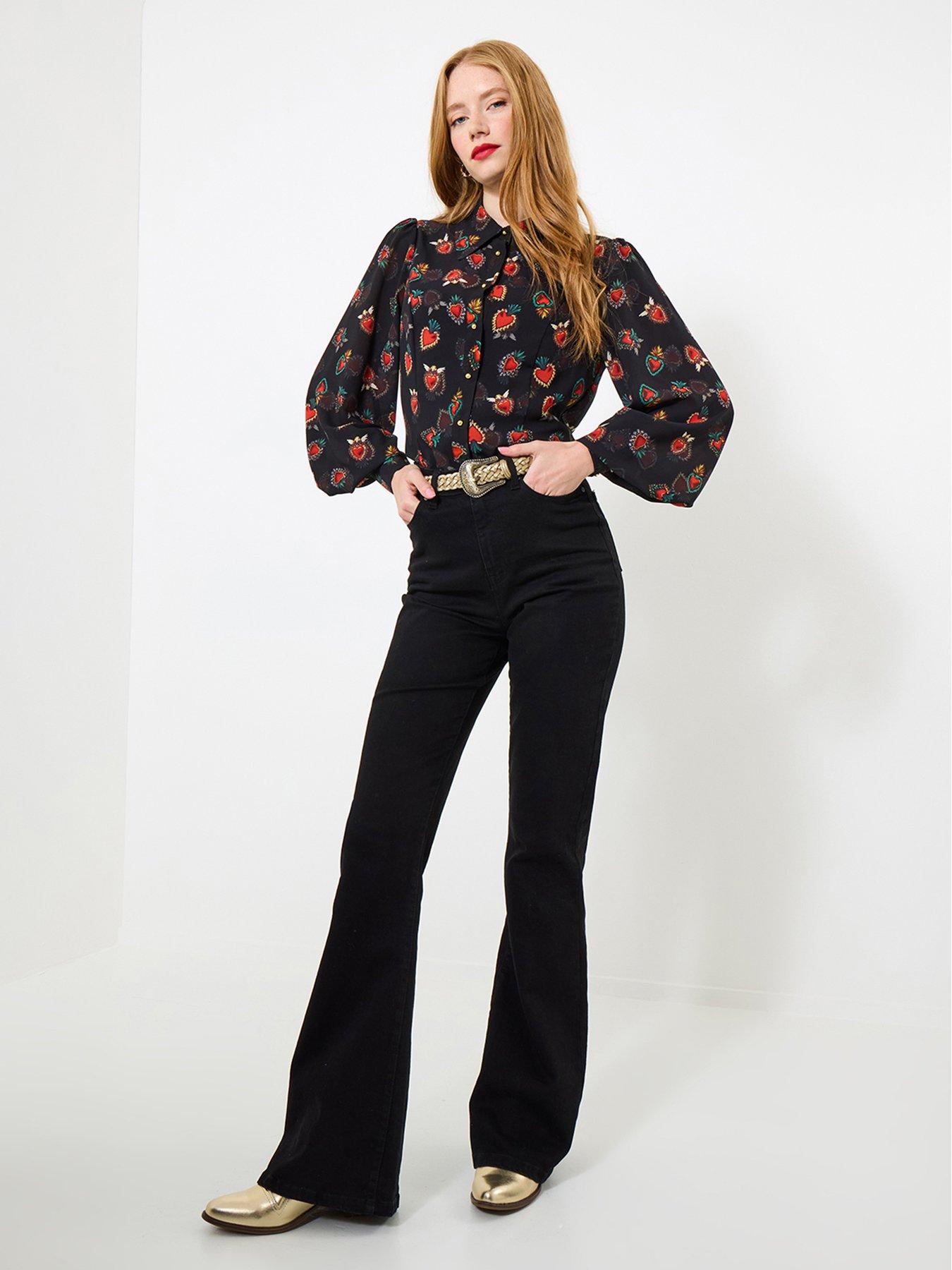 joe-browns-heart-print-georgette-blouse-with-cami-blackstillFront