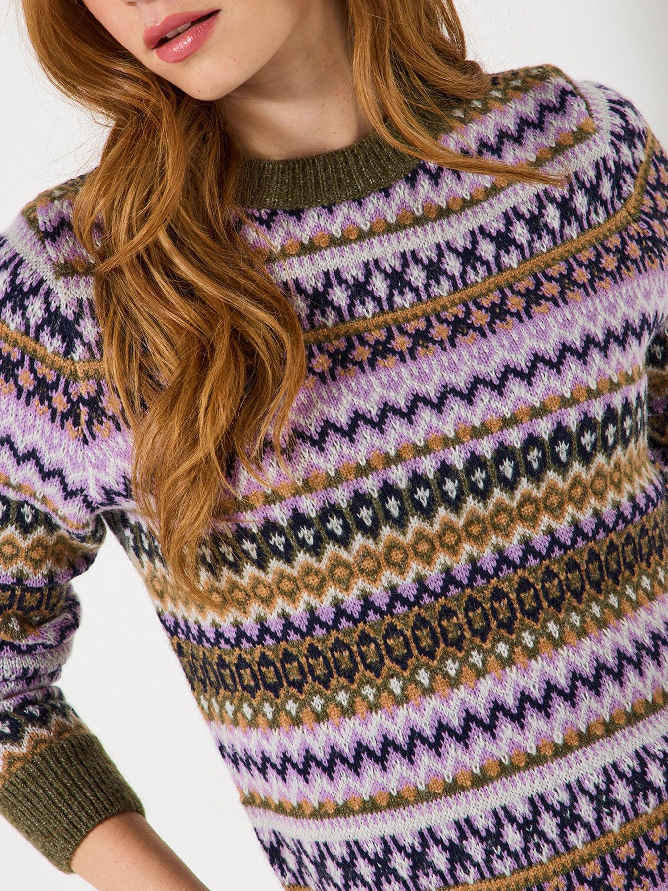 Image 4 of 6 of Joe Browns Heritage Fairisle Knit Jumper - Purple