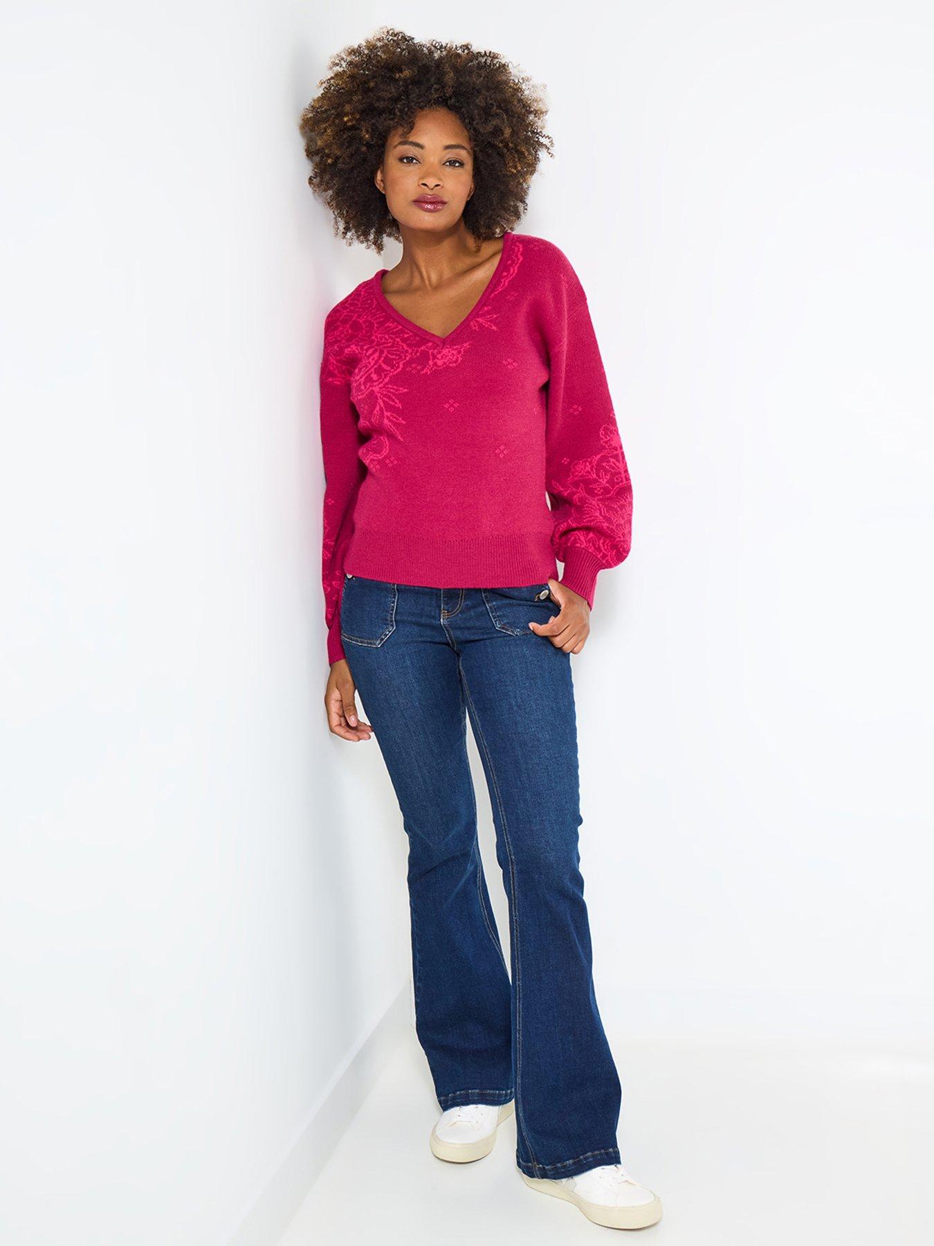 joe-browns-perfect-paisley-v--neck-jumper-pinkstillFront