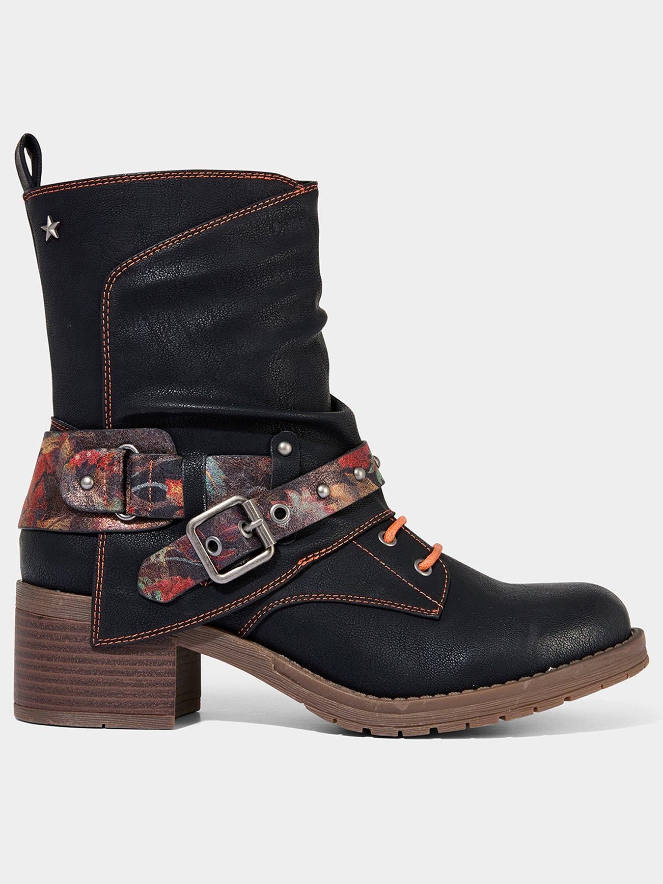 Joe Browns Wild And Free Strappy Ankle Boots - Black Multi