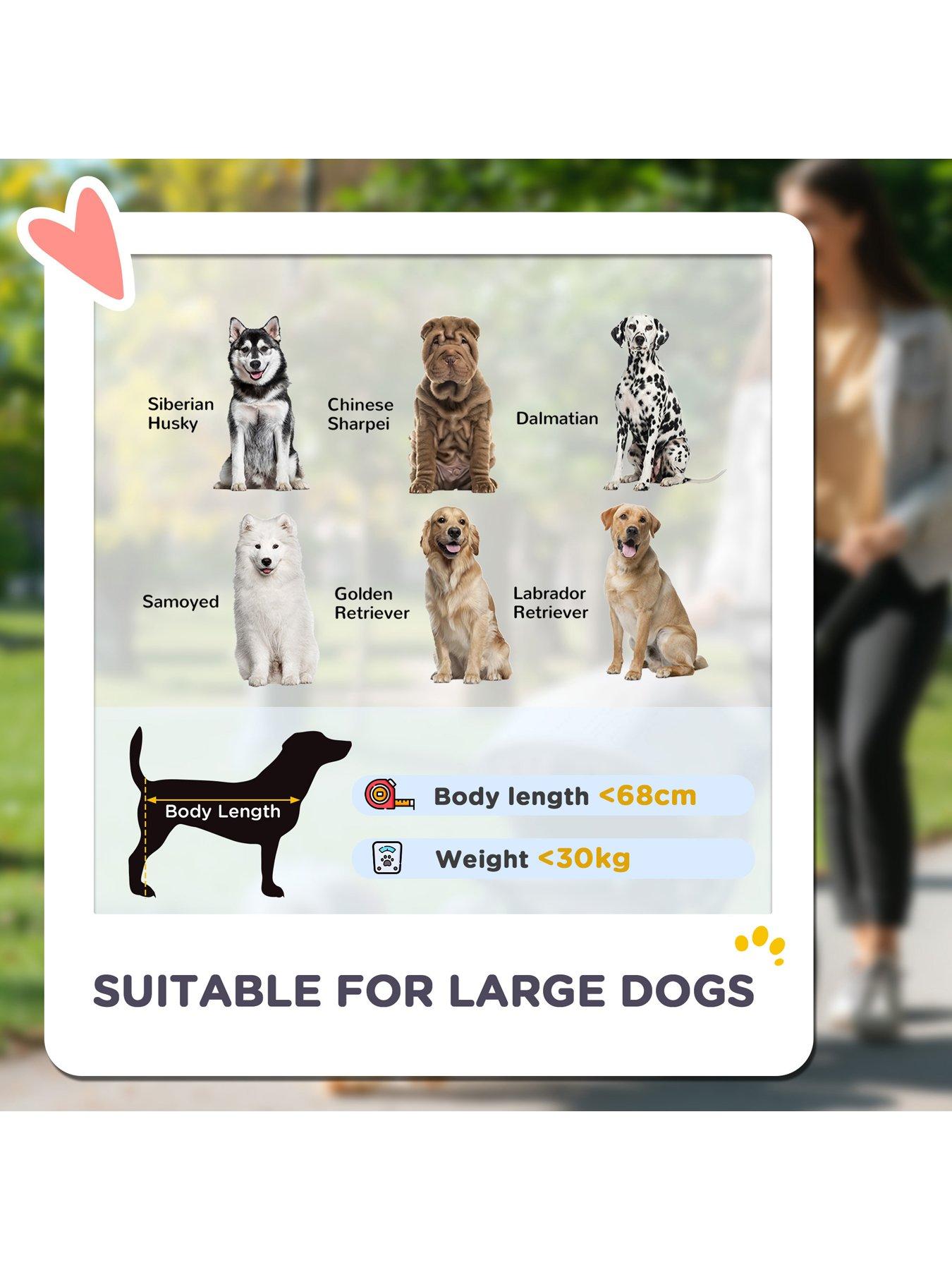 Image 6 of 6 of PawHut Foldable Pet Stroller for Large Dogs, Red/Black