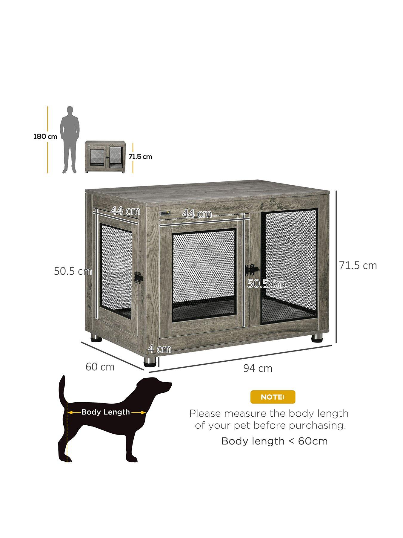 Image 3 of 7 of PawHut Pet Crate End Table with Soft Washable Cushion