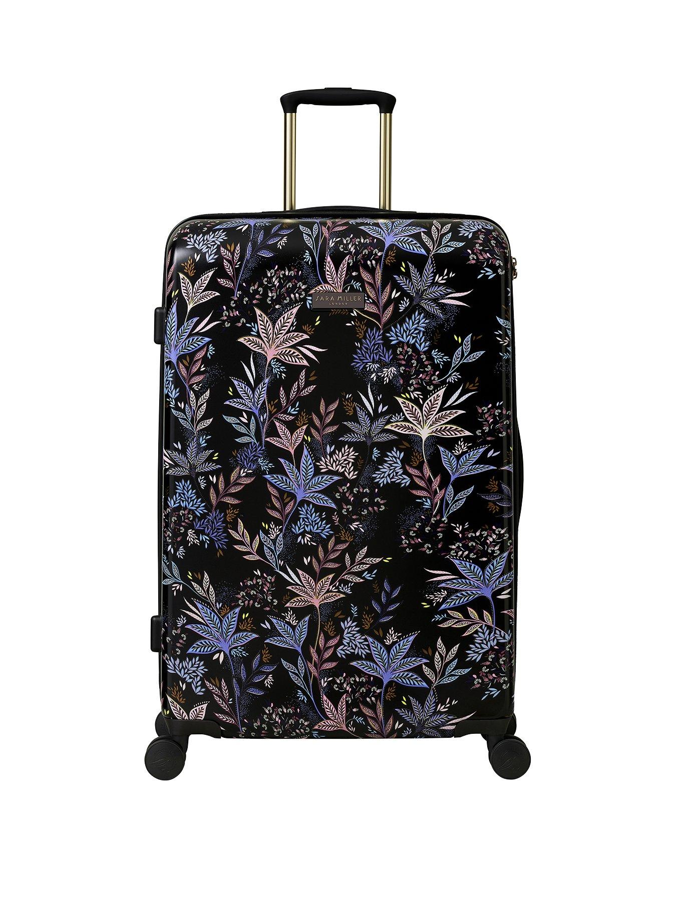 Sara Miller Sara Miller Black Botanic Large Suitcase