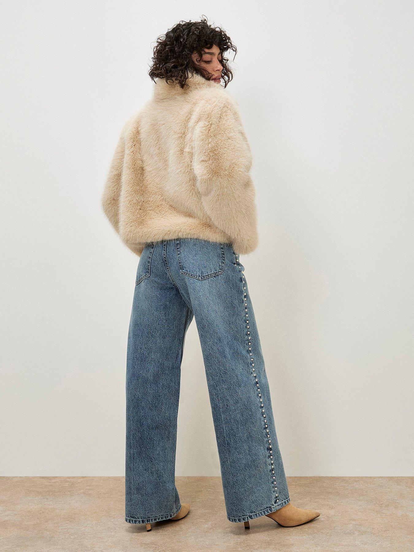 apricot-stud-wide-flare-jeansnbsp--bluestillFront