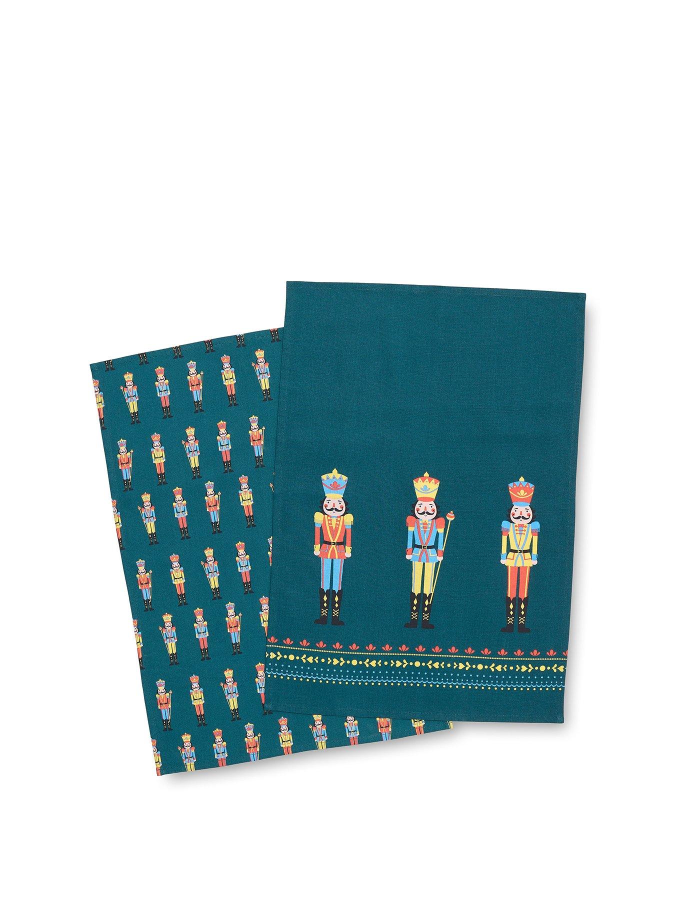 Image 2 of 3 of Catherine Lansfield Nutcracker Double Tea Towels- 4 Pack