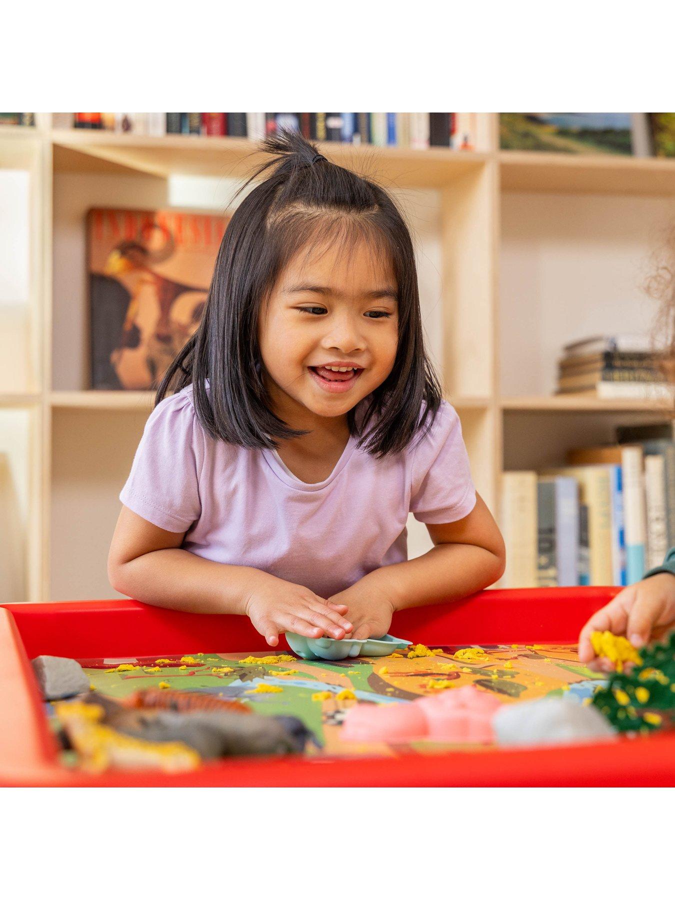 Image 2 of 7 of Toyrific Play Tray Messy Table with Play Mat Set Farm and Safari