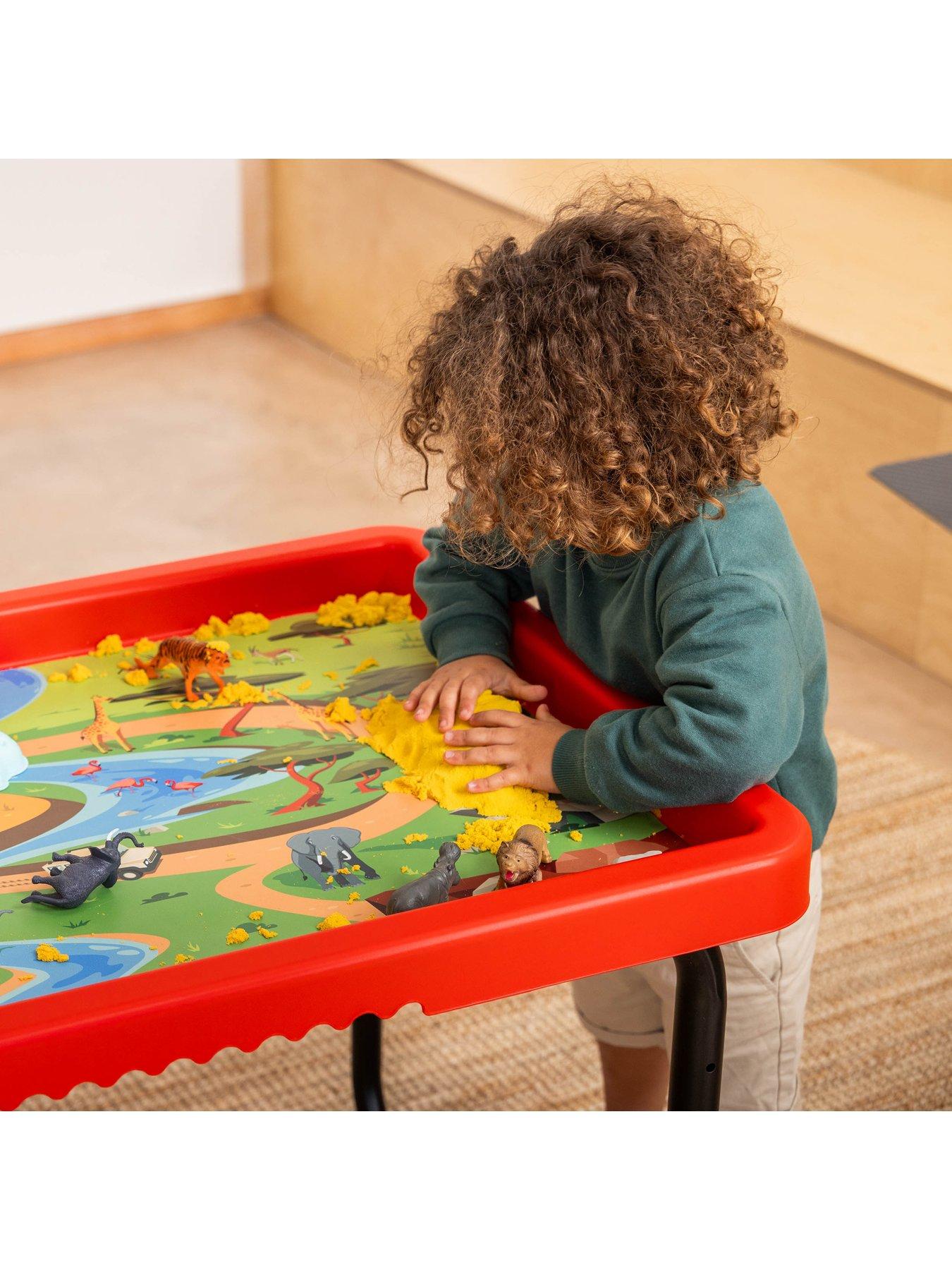 Image 3 of 7 of Toyrific Play Tray Messy Table with Play Mat Set Farm and Safari