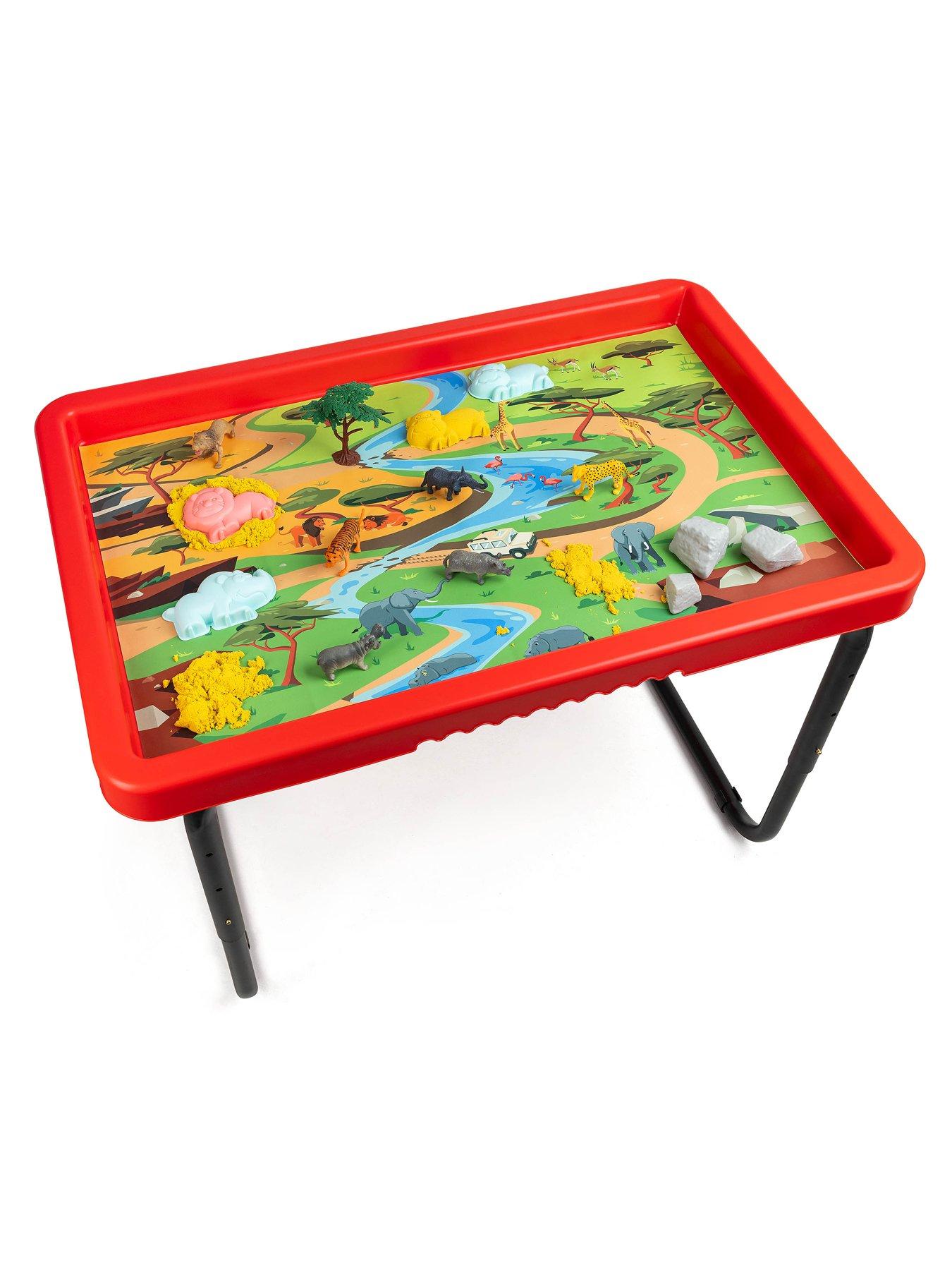 Image 5 of 7 of Toyrific Play Tray Messy Table with Play Mat Set Farm and Safari