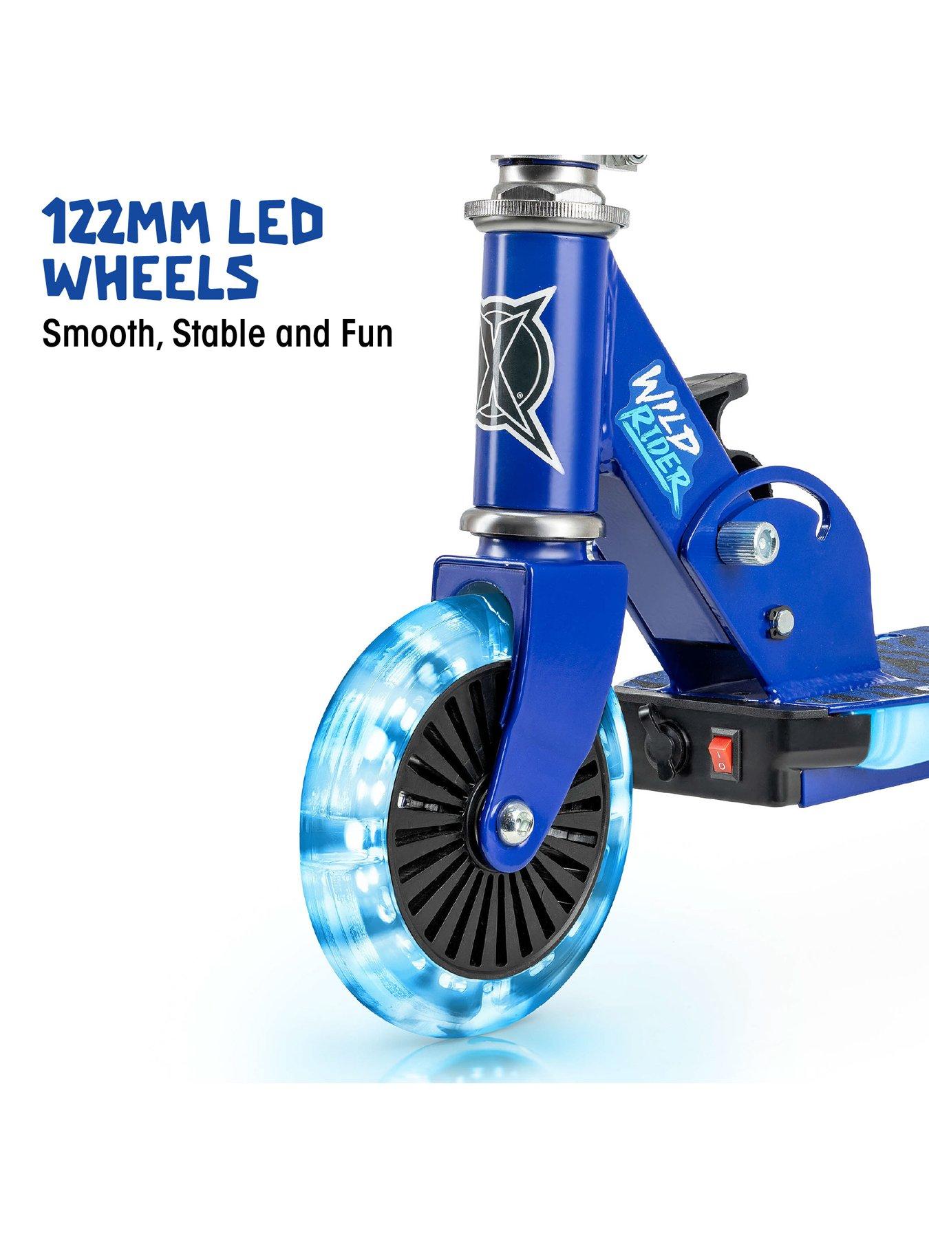 xootz-wild-rider-light-up-led-scooter-bluedetail
