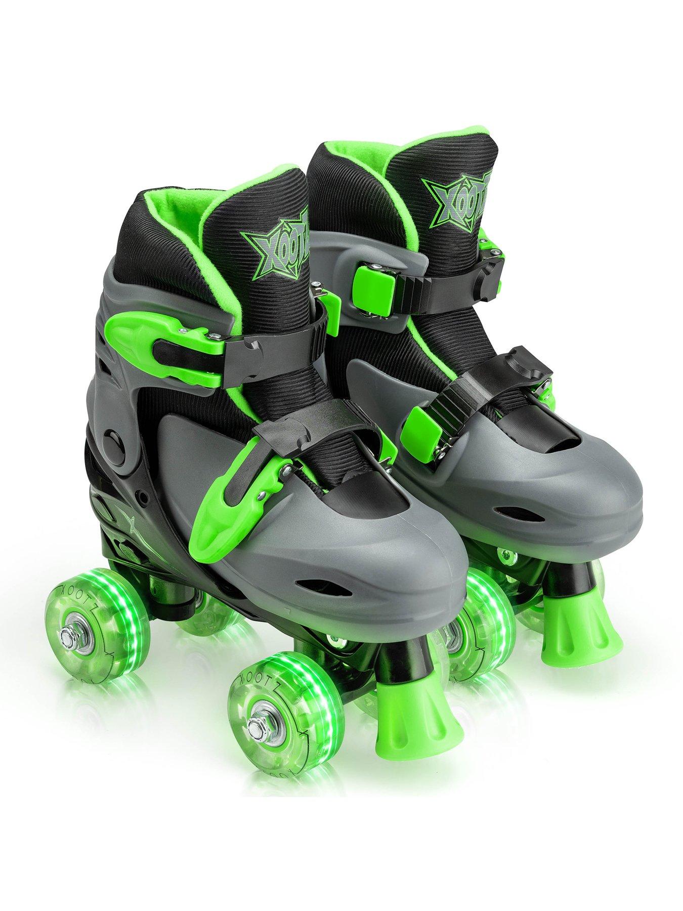 Image 5 of 7 of XOOTZ Kids Light Up Quad Skates - Green Medium