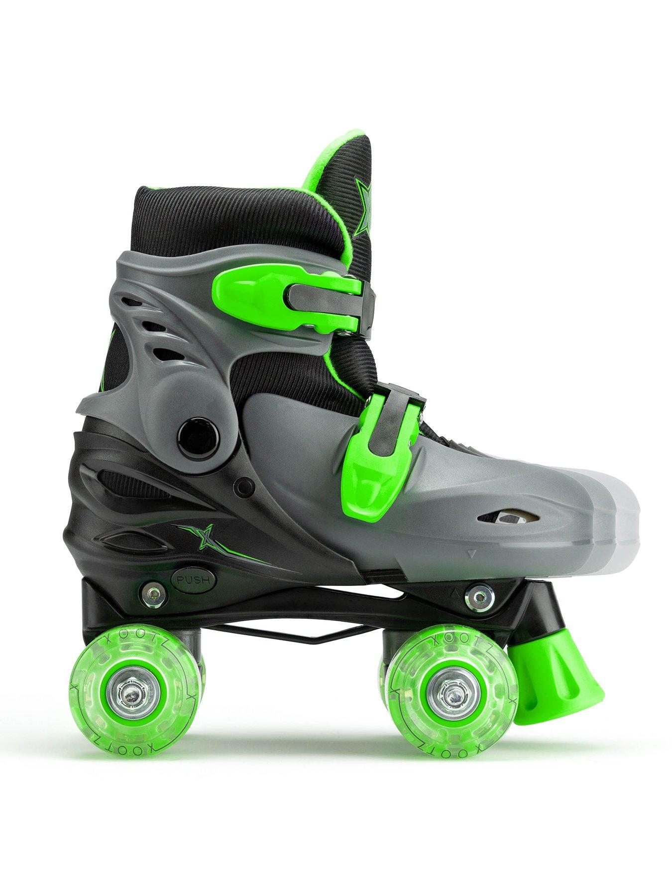 Image 6 of 7 of XOOTZ Kids Light Up Quad Skates - Green Medium