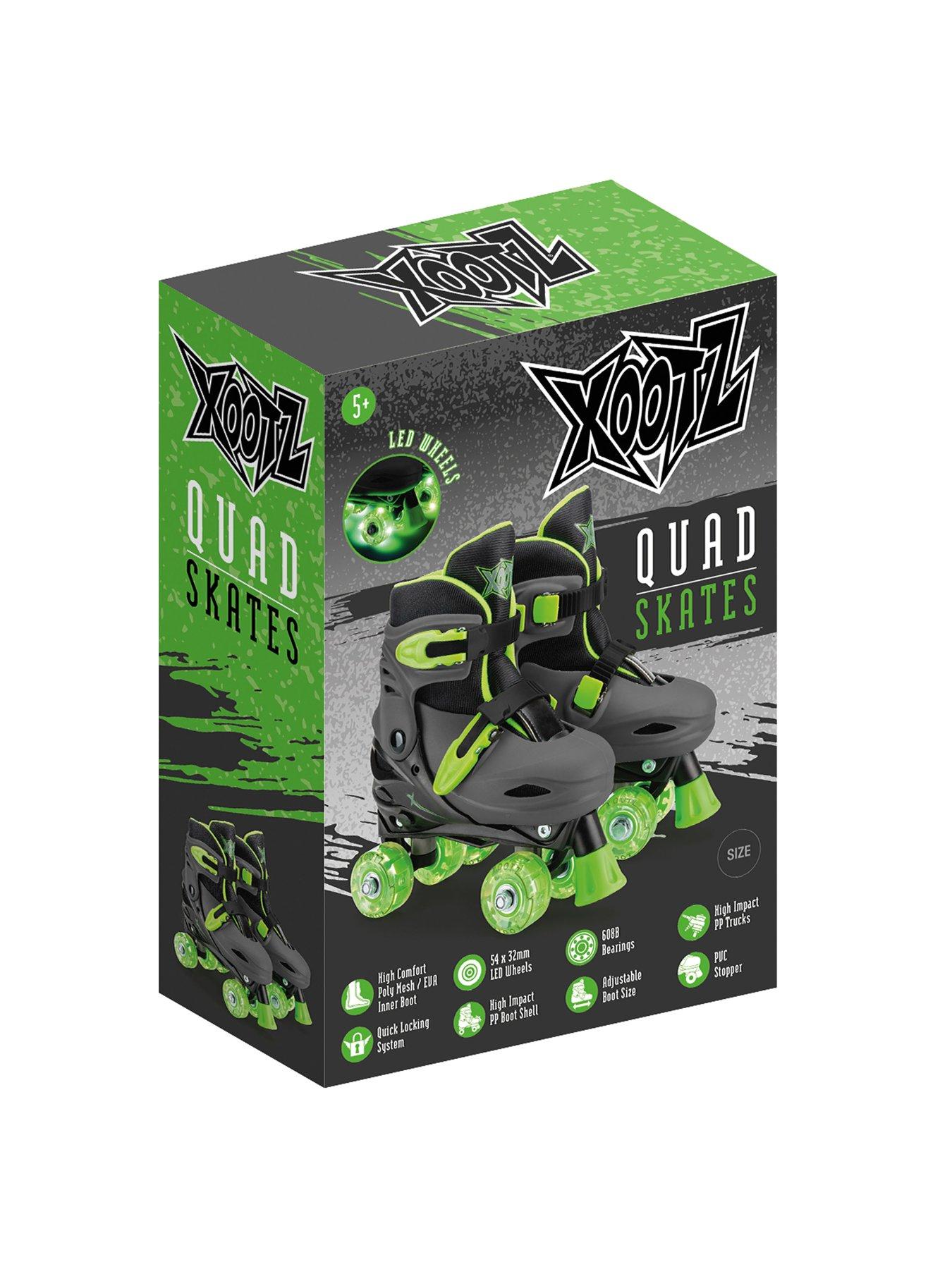 Image 7 of 7 of XOOTZ Kids Light Up Quad Skates - Green Medium