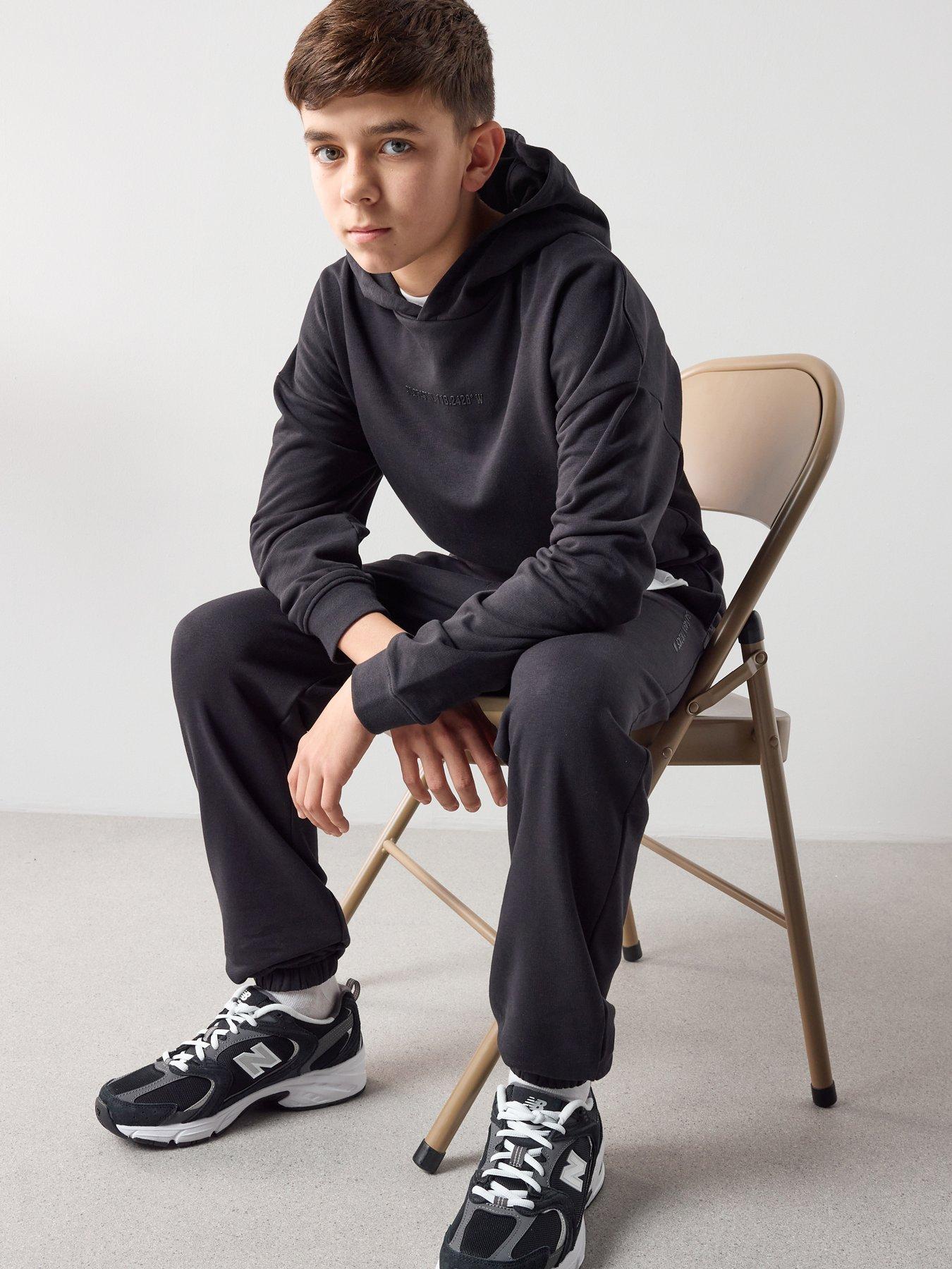 the-very-collection-boys-rubberised-slogan-hoodie-and-joggers-set-blackback