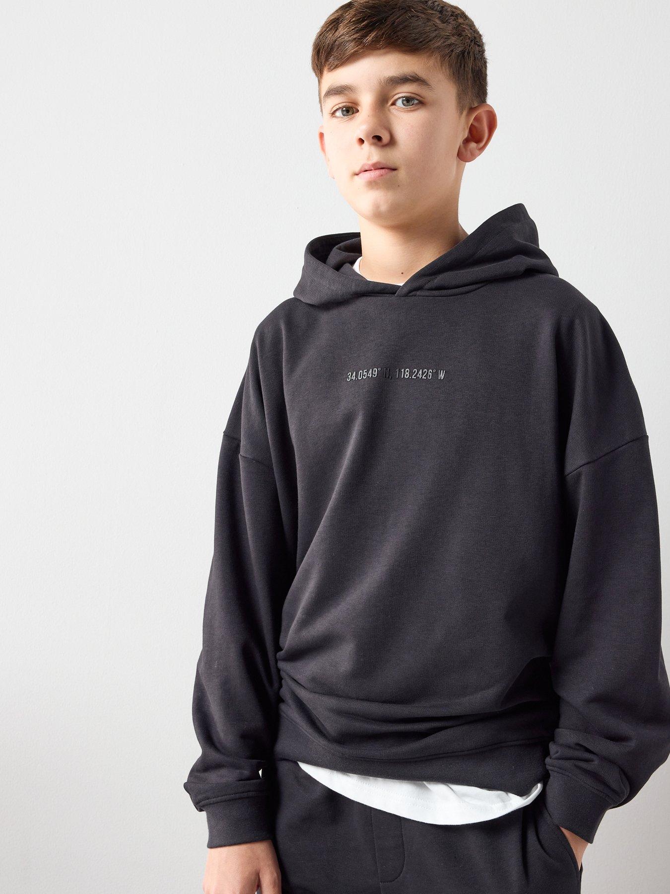 Image 4 of 6 of The Very Collection Boys Ruuberised Slogan Hoodie And Joggers Set
