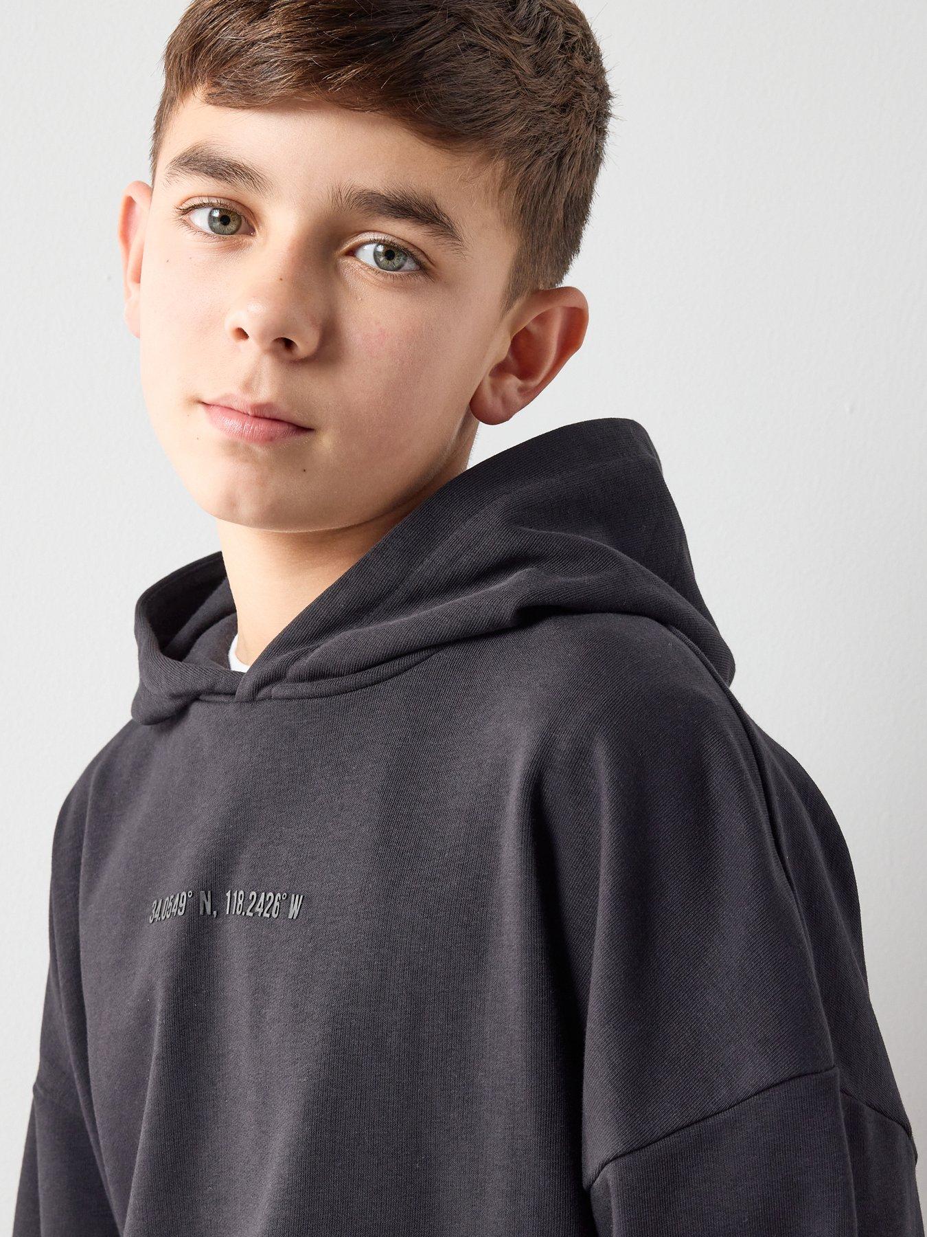 Image 5 of 6 of The Very Collection Boys Ruuberised Slogan Hoodie And Joggers Set