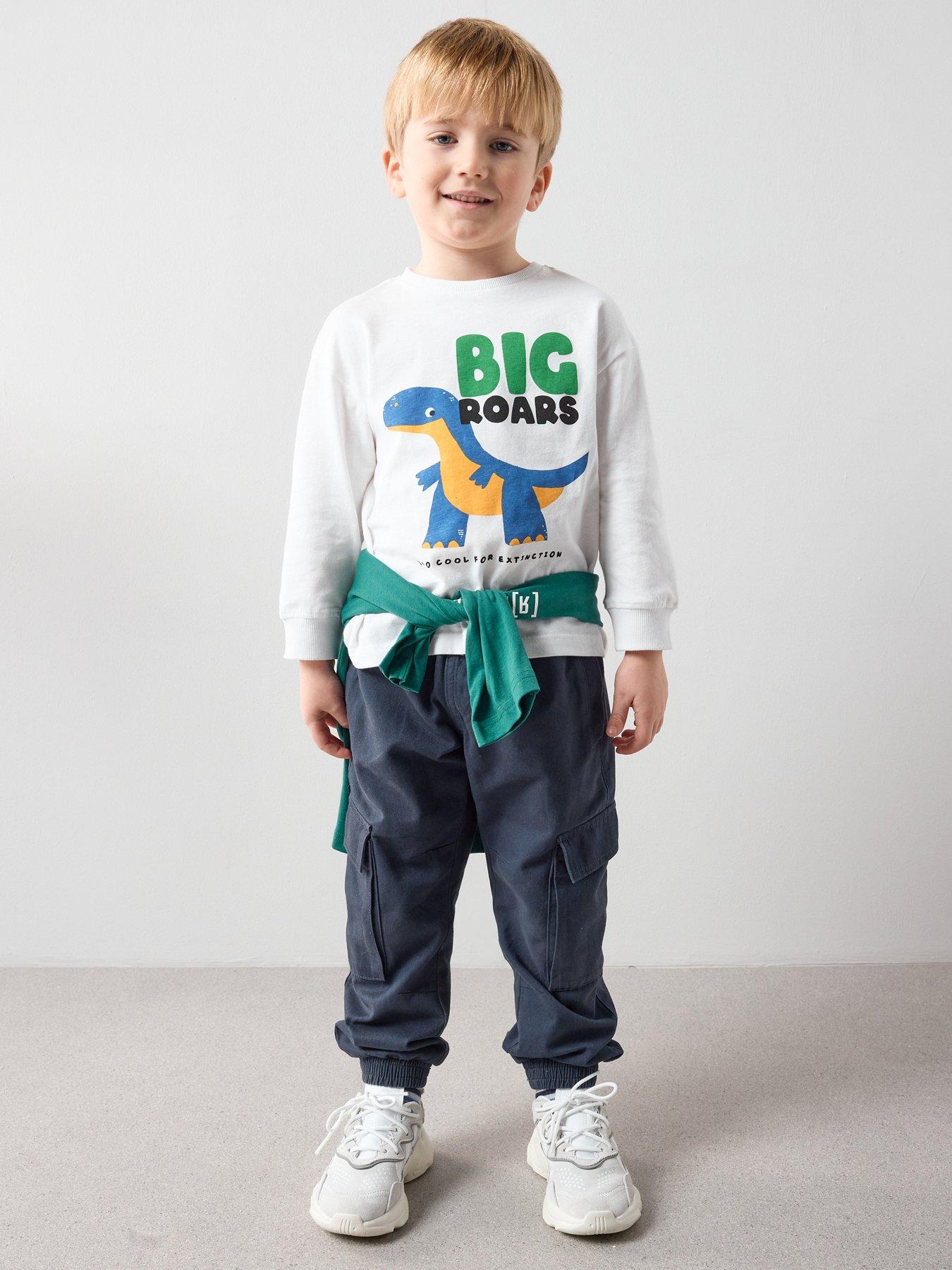 Image 3 of 5 of The Very Collection Boys Big Roar Dinosaur Long Sleeve Tshirt