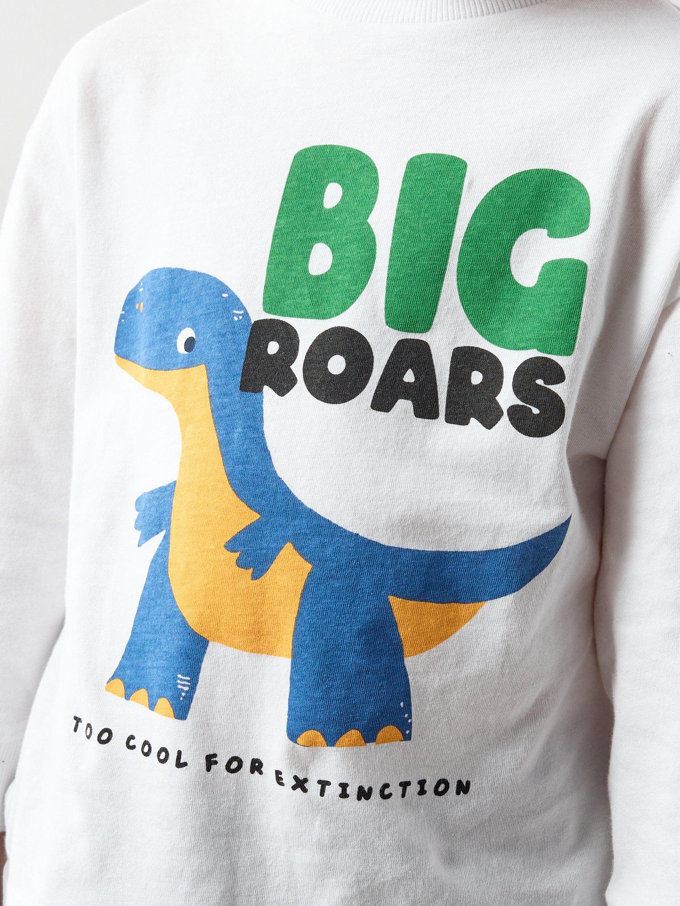 Image 4 of 5 of The Very Collection Boys Big Roar Dinosaur Long Sleeve Tshirt