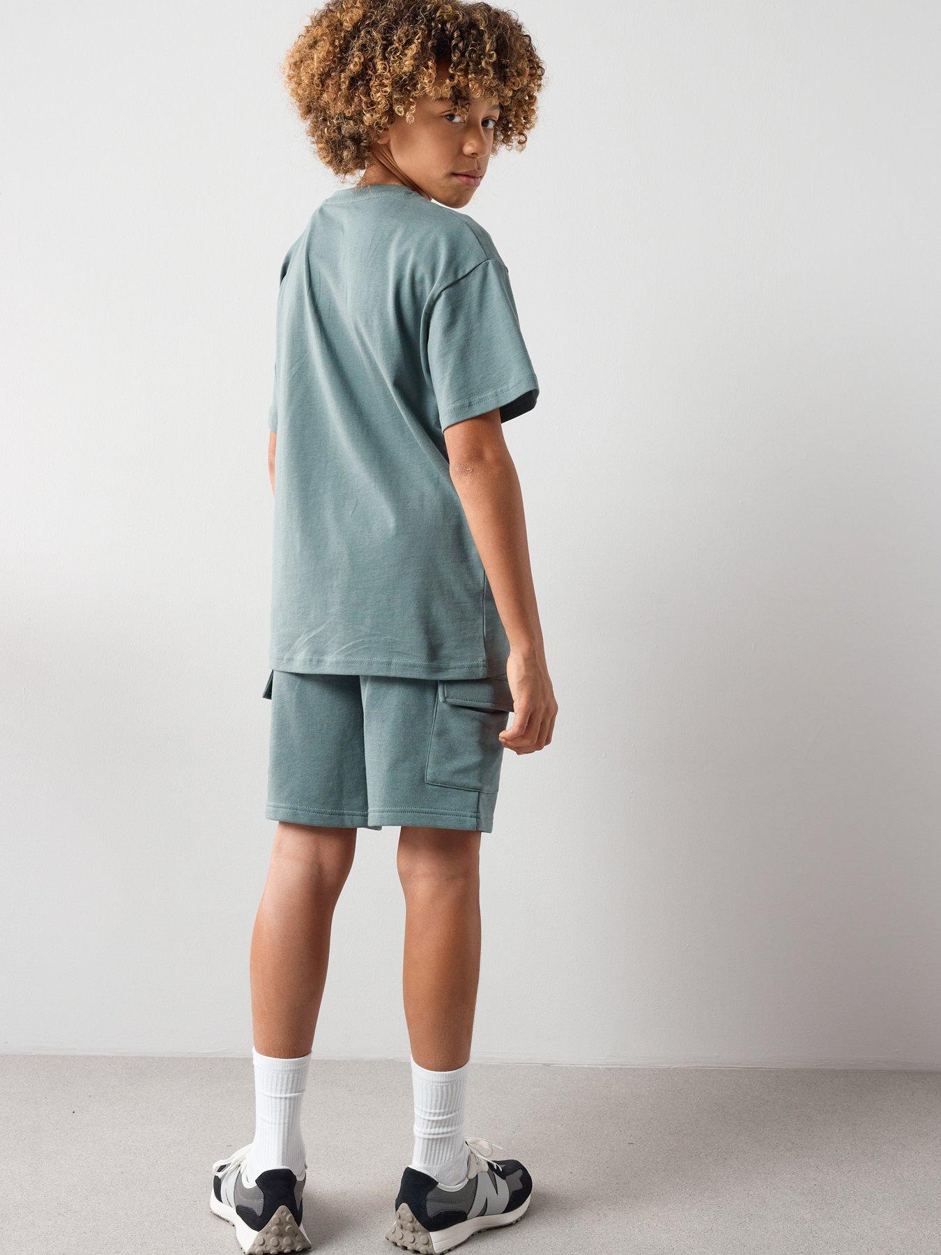 Image 2 of 5 of The Very Collection Boys Pocket And Tab Detail Short Set