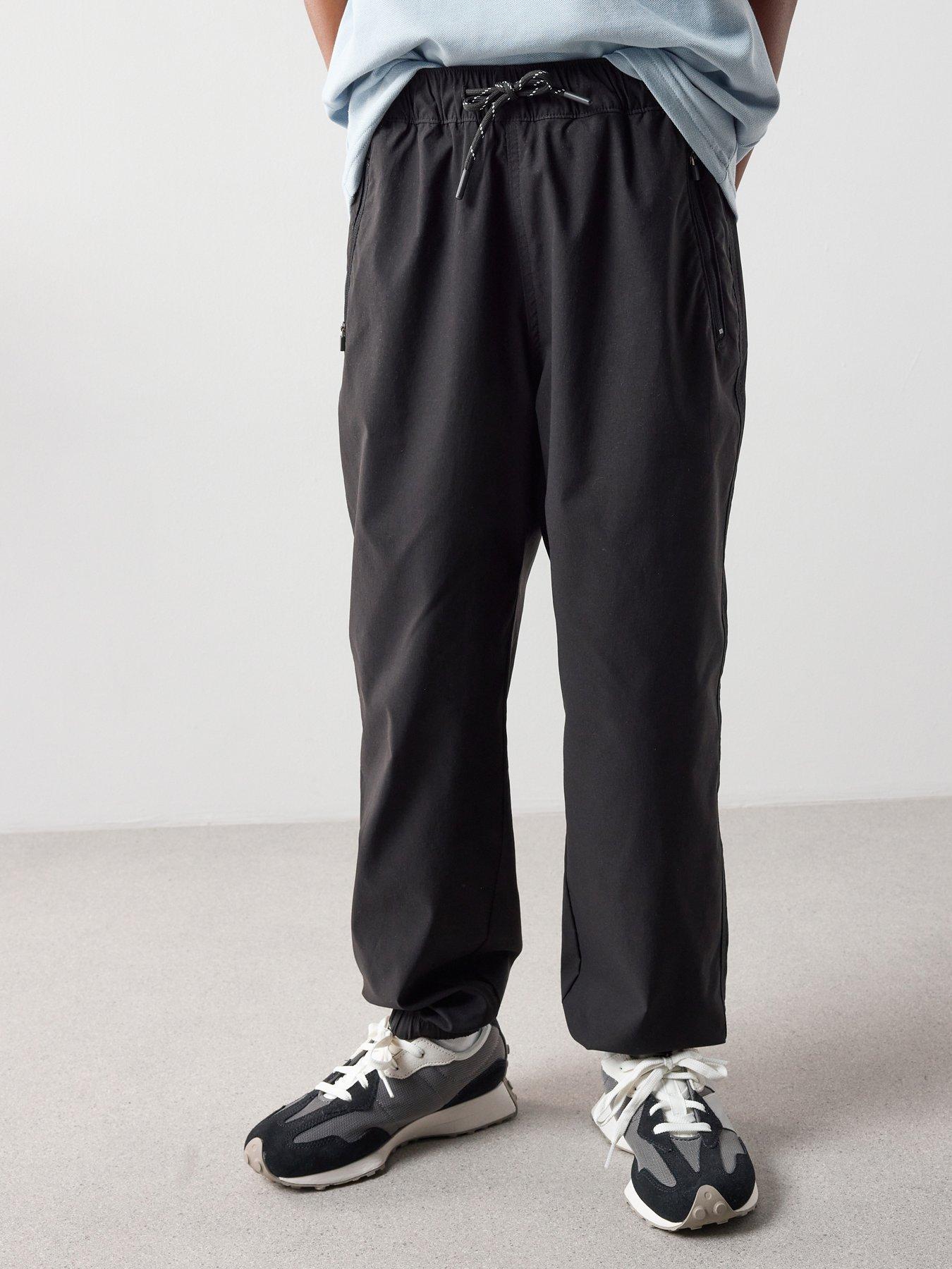 the-very-collection-boys-technical-zip-detail-trousers-blackfront