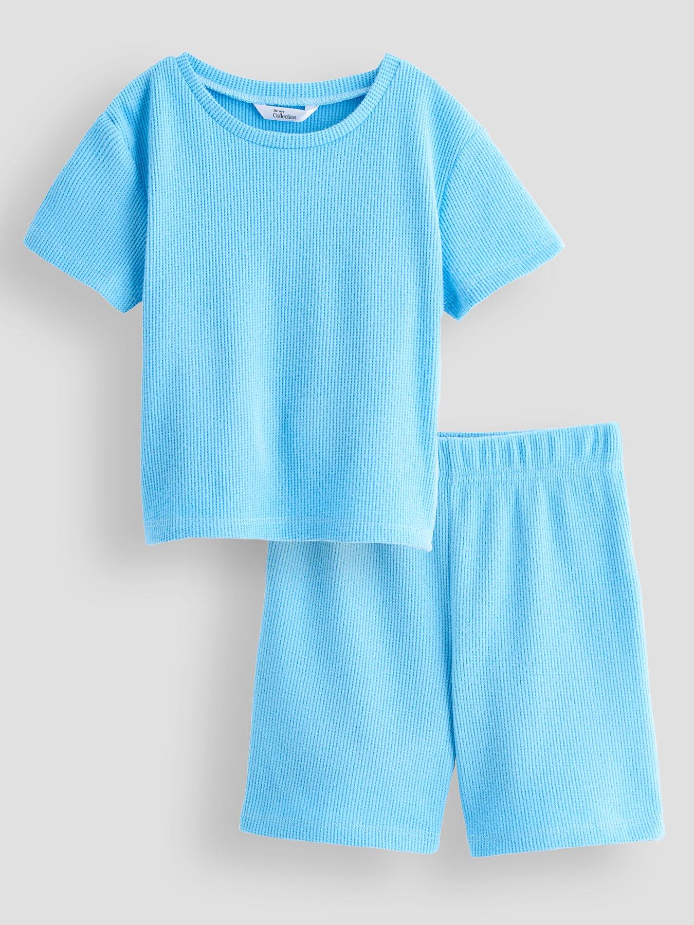 Image 2 of 6 of The Very Collection Boys 3 Pack Tie Dye Textured Pyjama Shortie Set