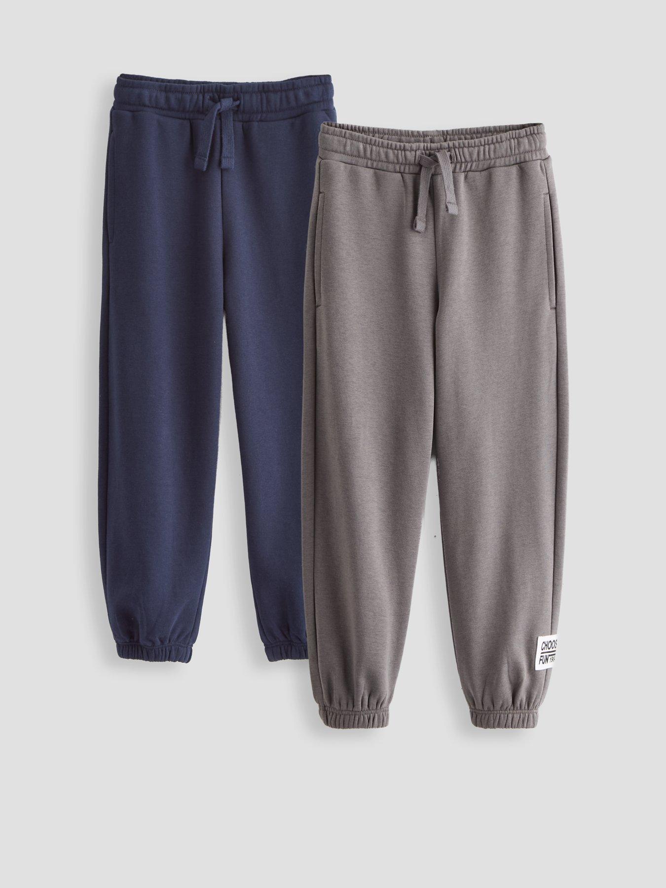 The Very Collection Boys 2 Pack Tab Detail Joggers - Navy / Grey
