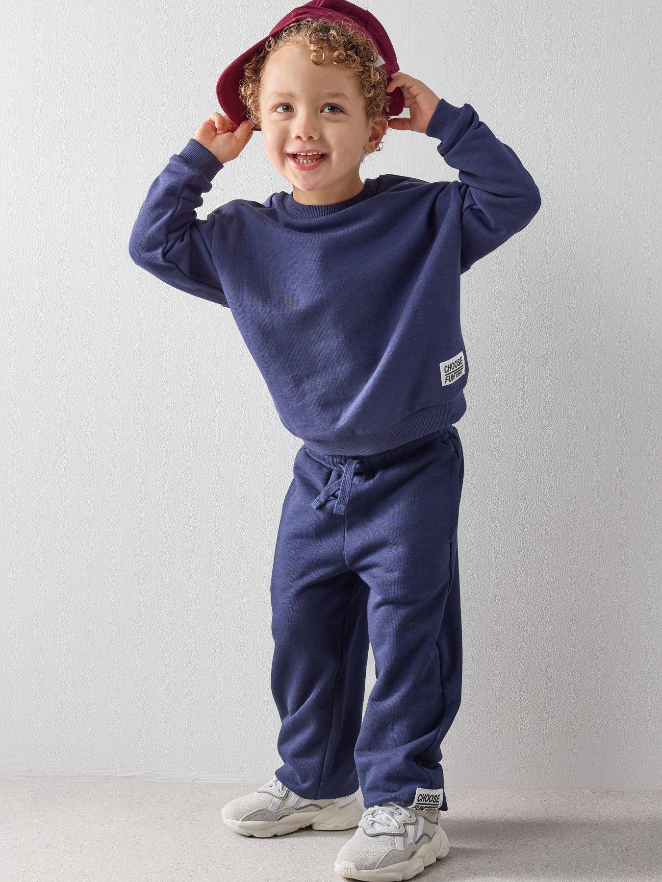 Image 4 of 6 of The Very Collection Boys 2 Pack Tab Detail Joggers - Navy / Grey