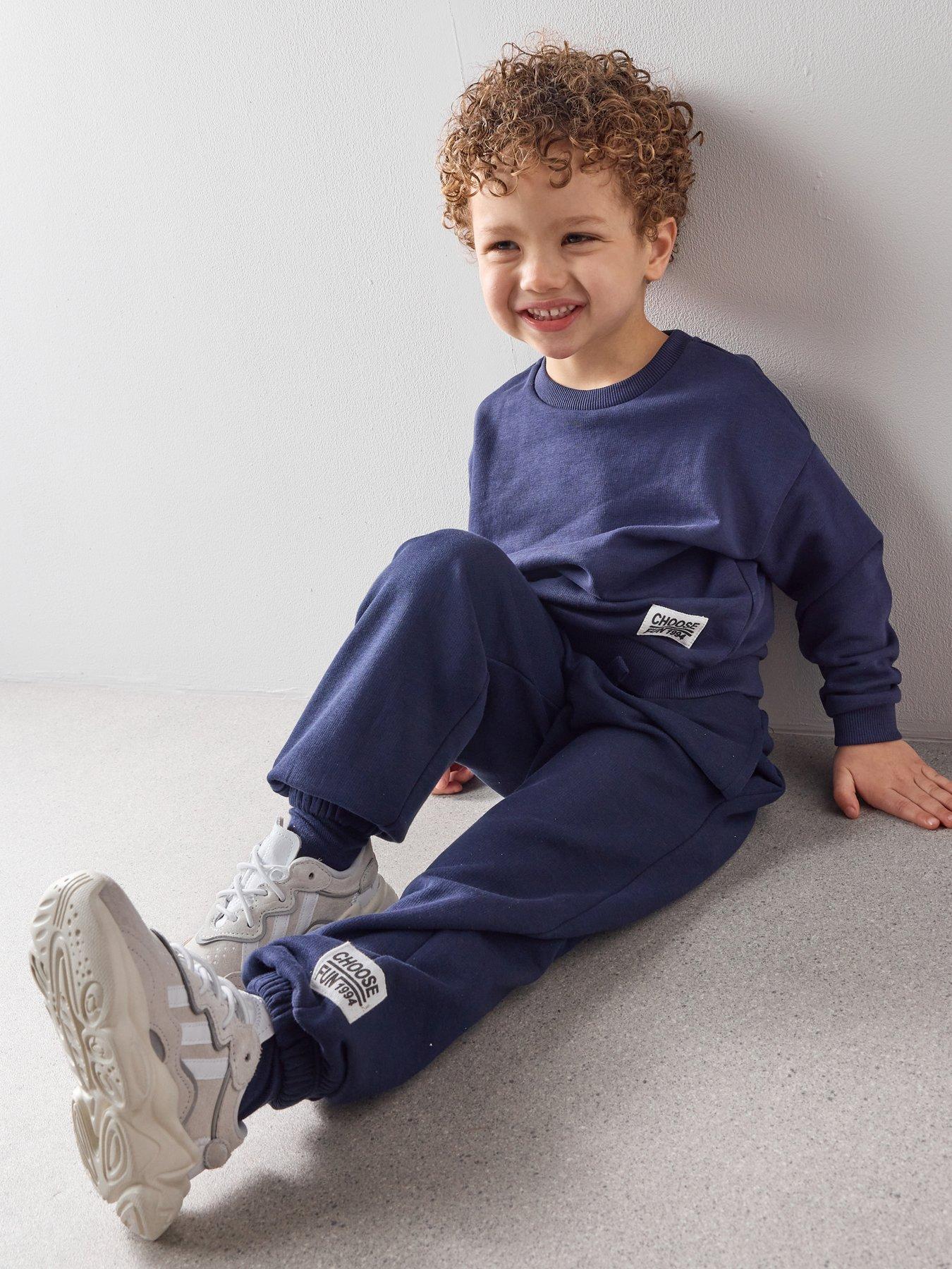 Image 6 of 6 of The Very Collection Boys 2 Pack Tab Detail Joggers - Navy / Grey