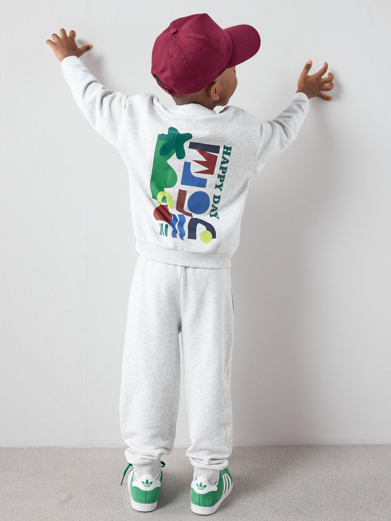 Image 2 of 5 of The Very Collection Boys Fun Shape Graphic Sweatshirt And Joggers Set