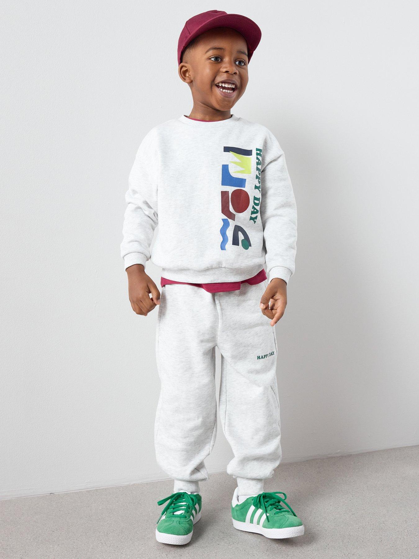 Image 3 of 5 of The Very Collection Boys Fun Shape Graphic Sweatshirt And Joggers Set